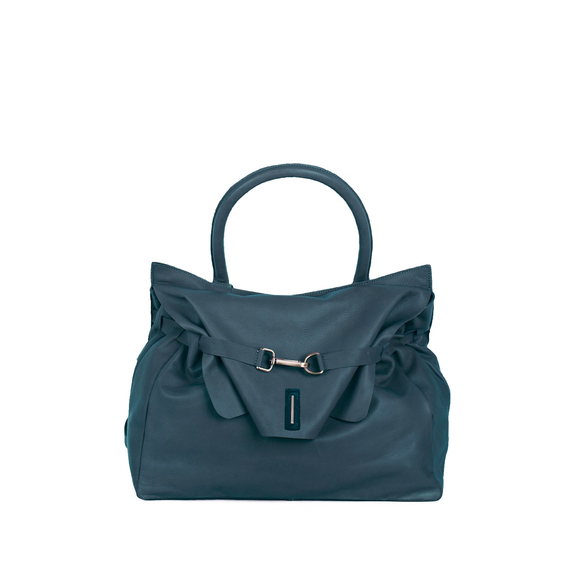 Selma mousse cardo marino - borsa a tracolla in pelle verde - Marta Ray