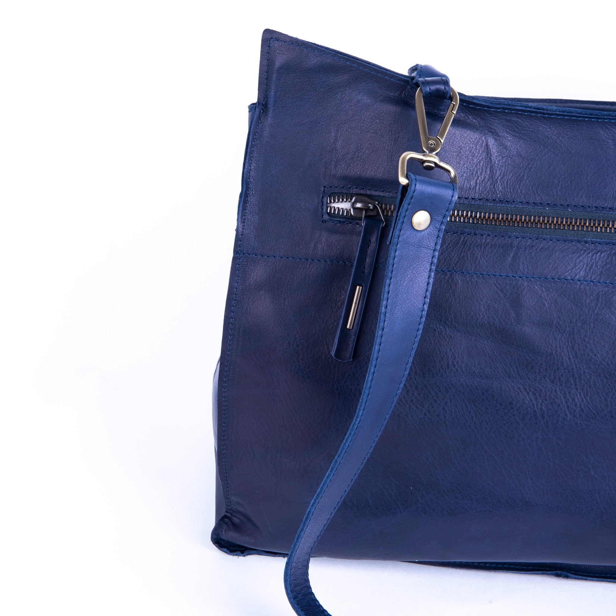 Selma mousse navy - borsa a tracolla in pelle blue - Marta Ray