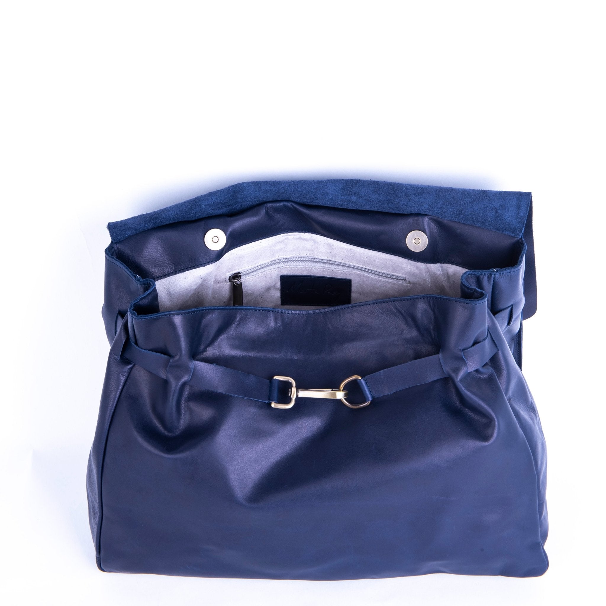 Selma mousse navy - borsa a tracolla in pelle blue - Marta Ray