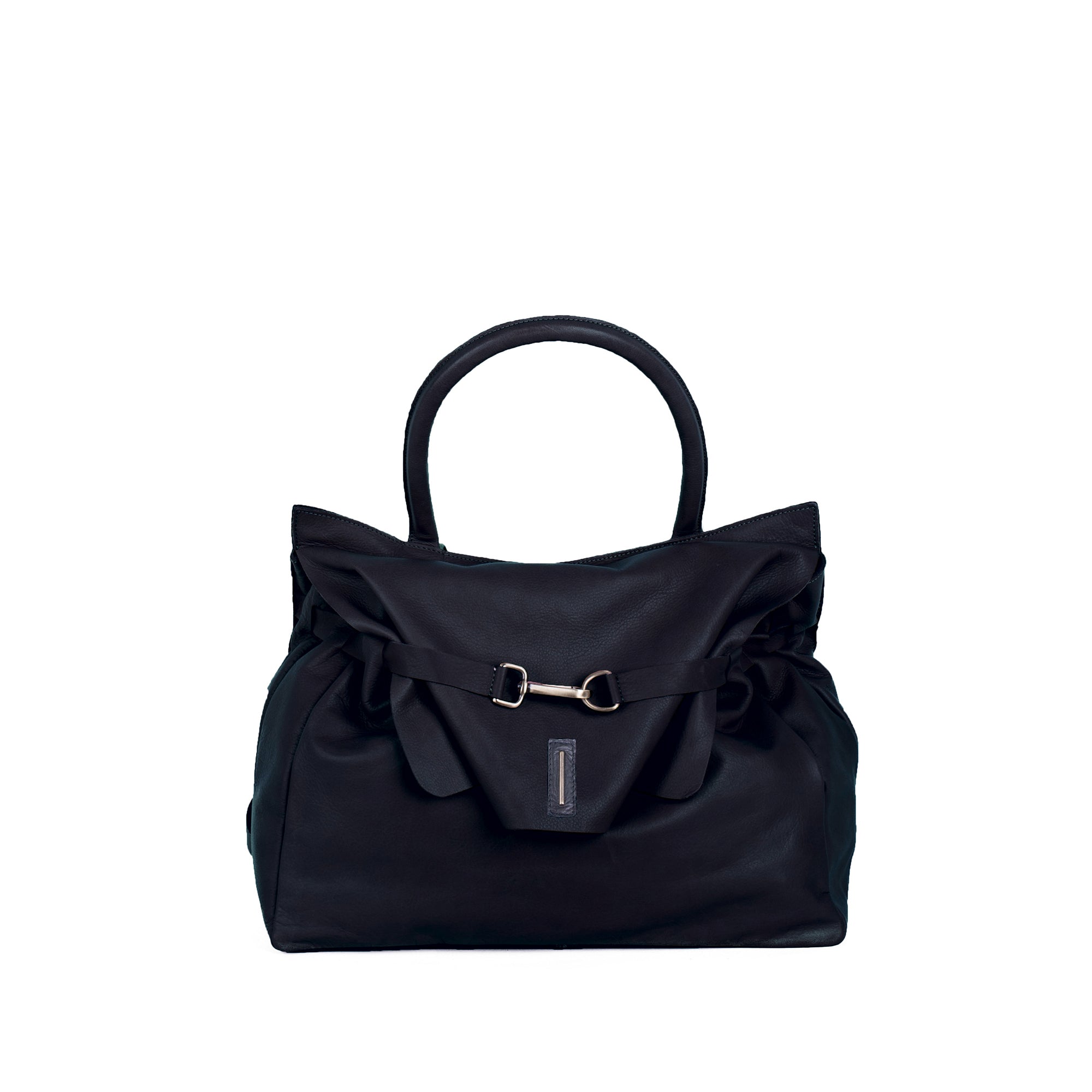 Selma mousse nero - borsa a tracolla in pelle nera - Marta Ray