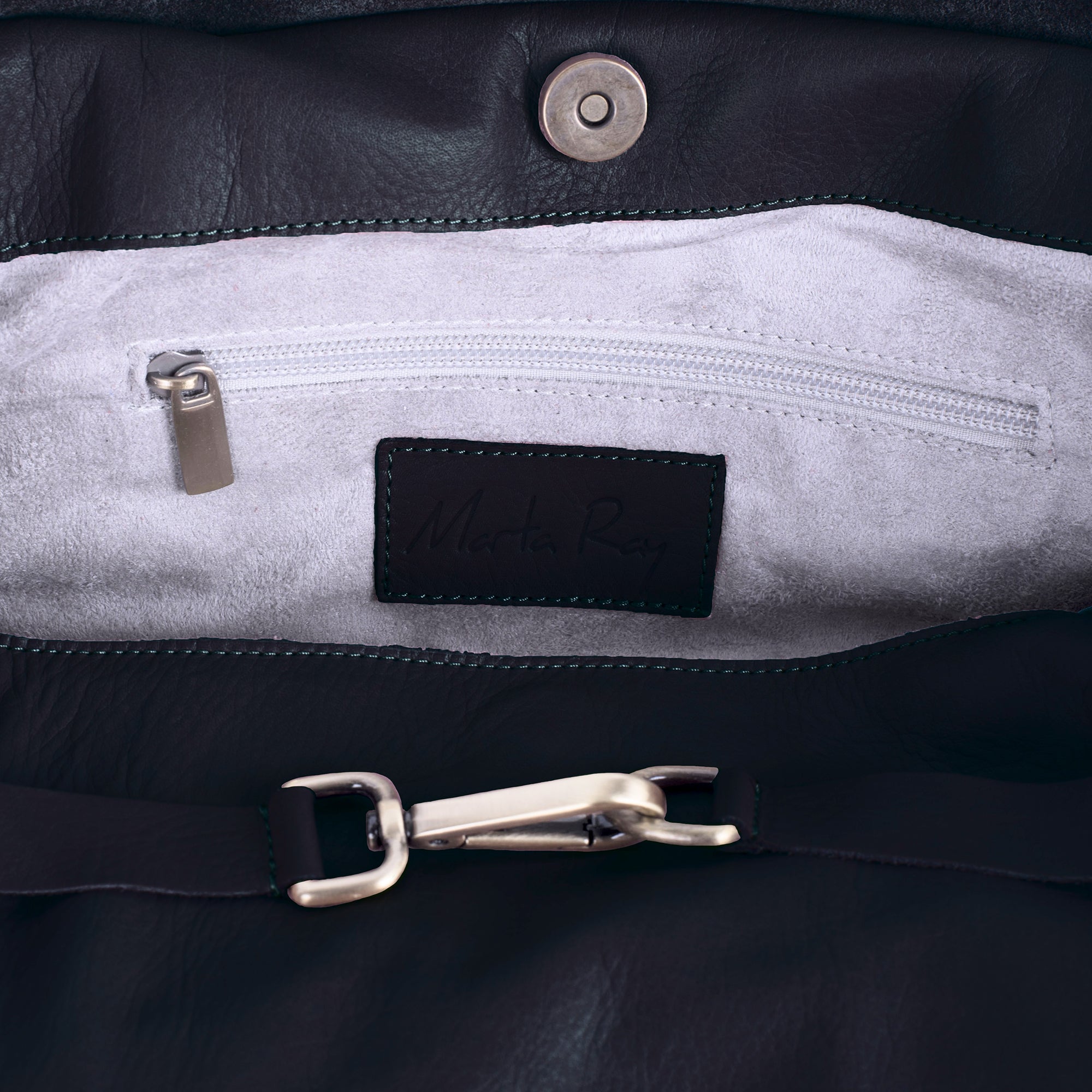 Selma mousse nero - borsa a tracolla in pelle nera - Marta Ray