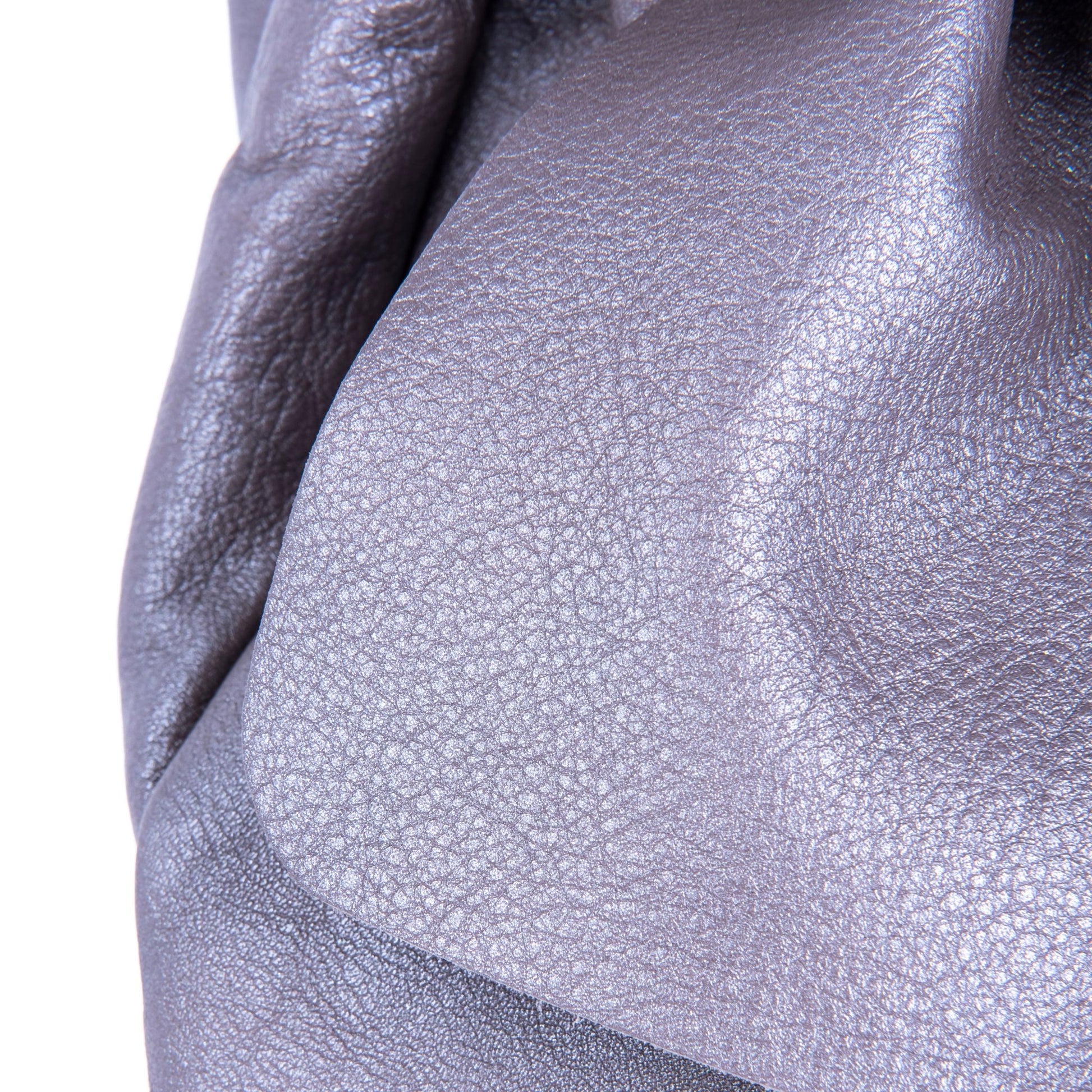 Selma mousse perlato smog silver - borsa a tracolla in pelle grigia - Marta Ray