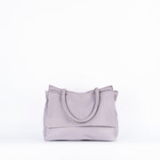 Selma mousse spighetta perla akoya - borsa spalla e tracolla in pelle grigio chiaro - Marta Ray