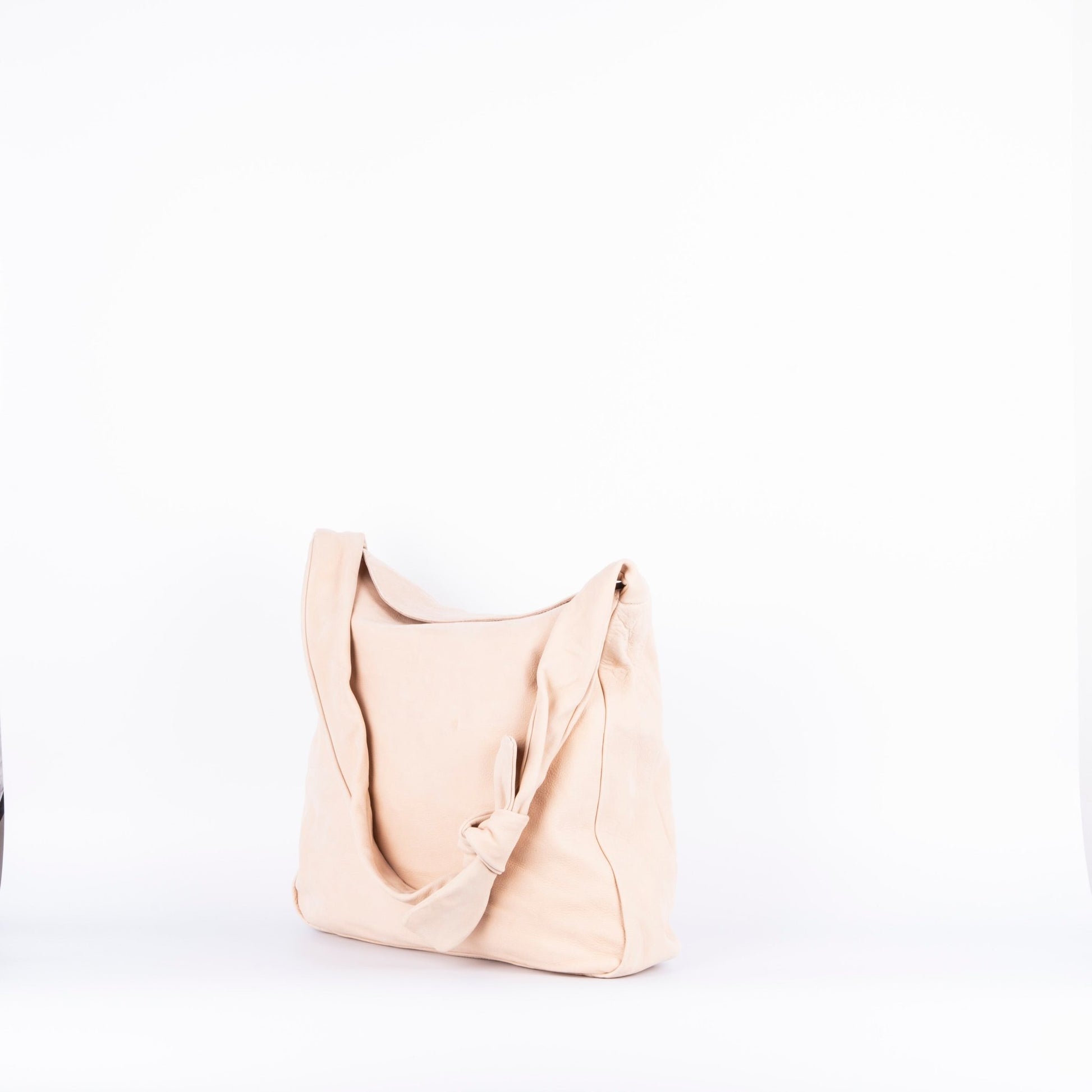 Serena long beach nude - borsa in pelle beige - Marta Ray