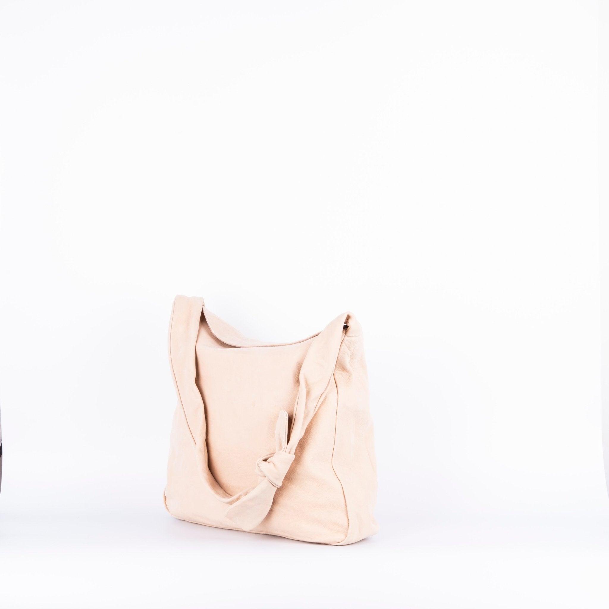 Serena long beach nude - borsa in pelle beige - Marta Ray
