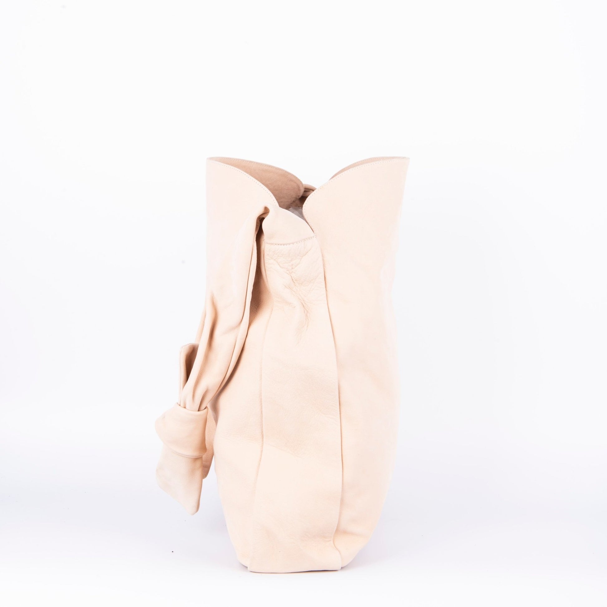 Serena long beach nude - borsa in pelle beige - Marta Ray
