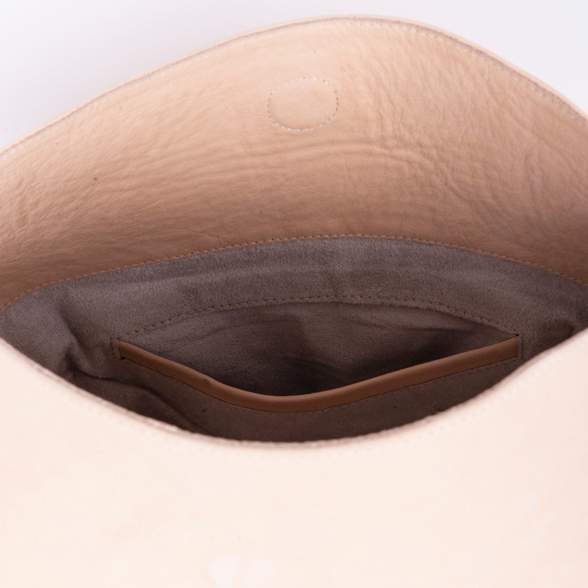 Serena long beach nude - borsa in pelle beige - Marta Ray