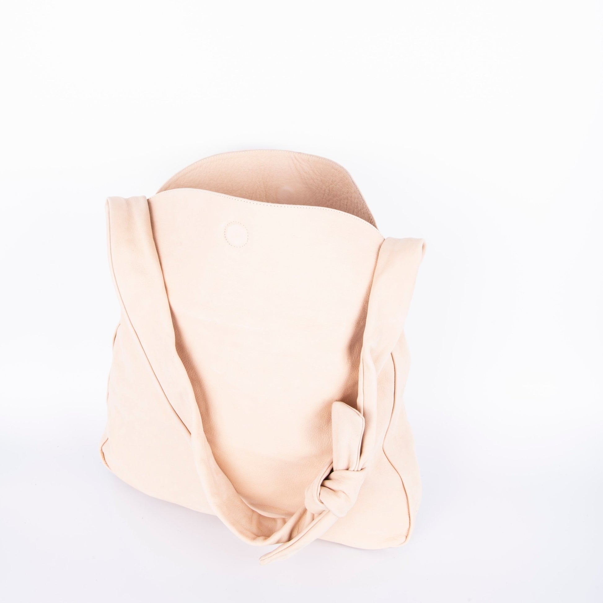 Serena long beach nude - borsa in pelle beige - Marta Ray