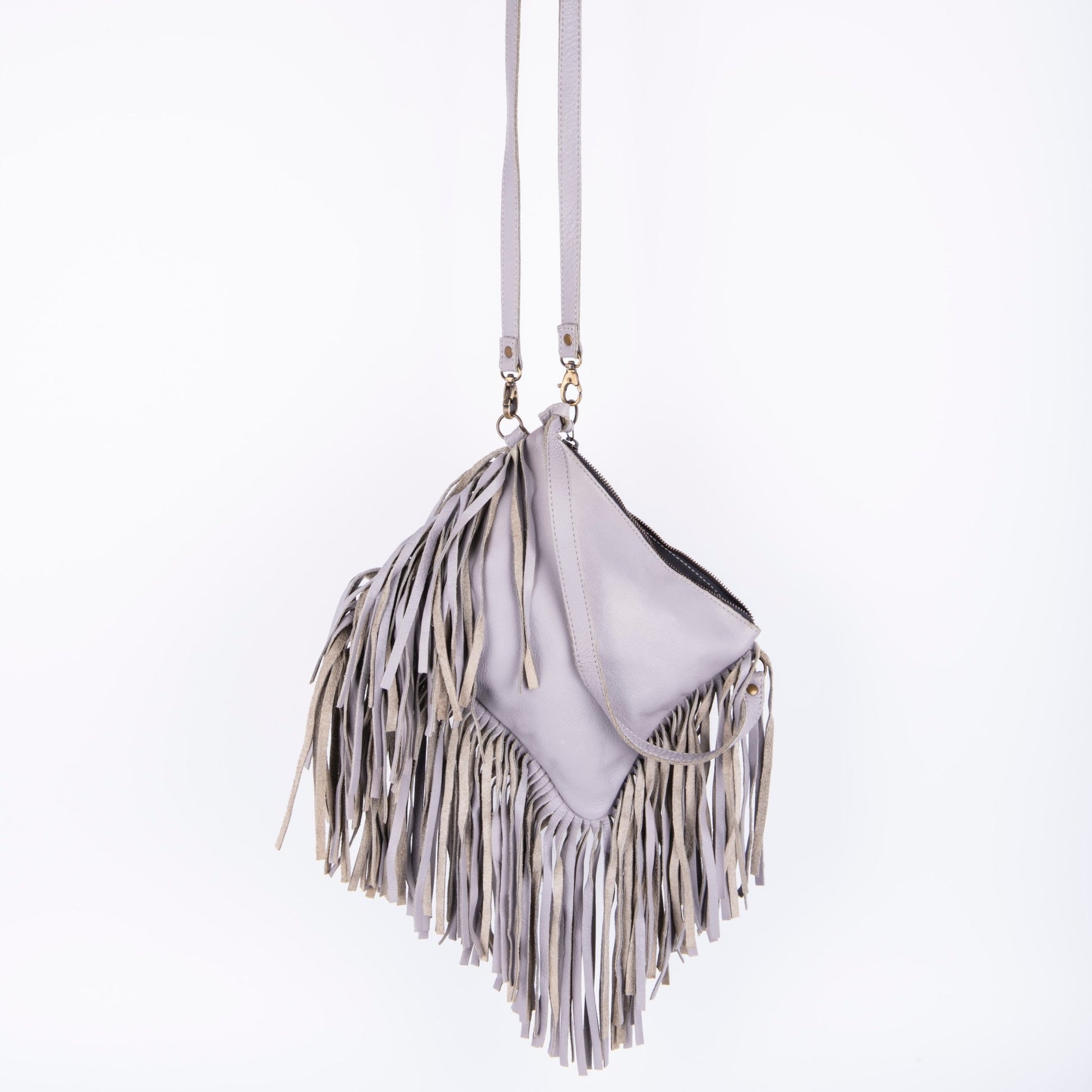 Sissy amalfi grigio - pochette a tracolla in pelle grigia - Marta Ray