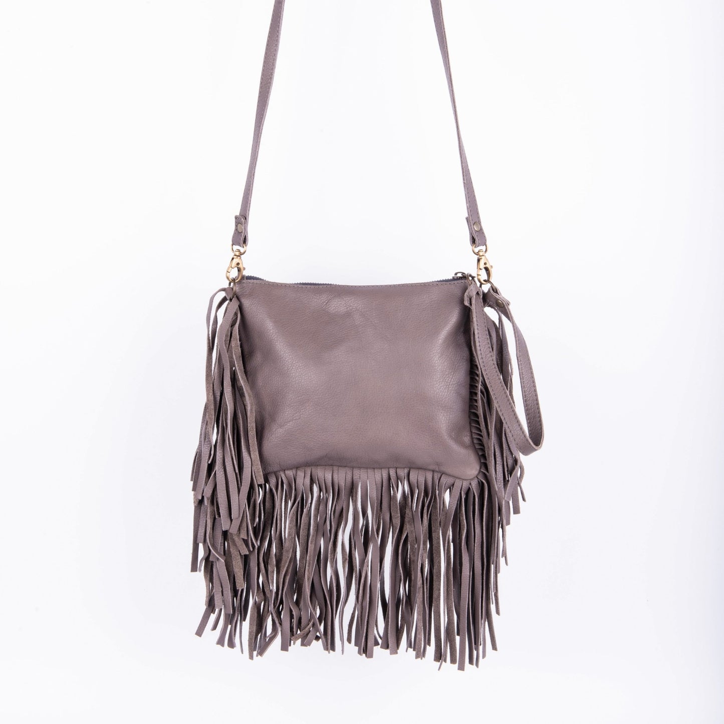 Sissy mousse grigio - pochette a tracolla in pelle grigia - Marta Ray