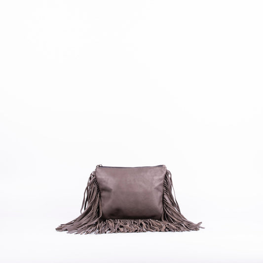 Sissy mousse grigio - pochette a tracolla in pelle grigia - Marta Ray