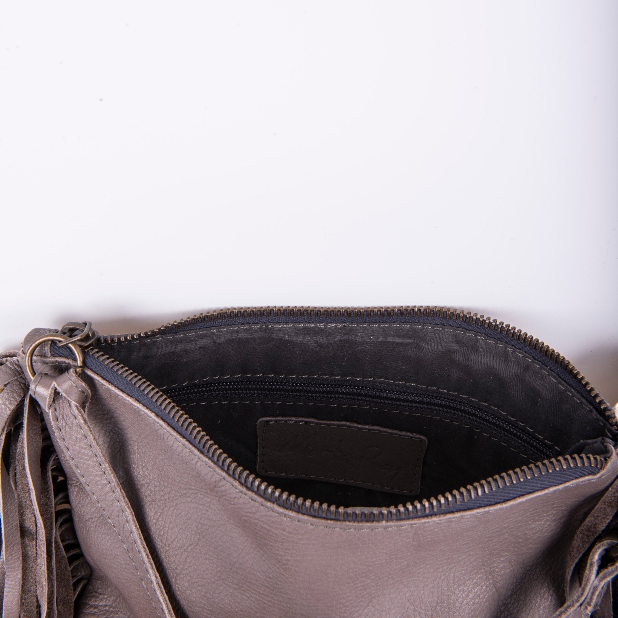 Sissy mousse grigio - pochette a tracolla in pelle grigia - Marta Ray