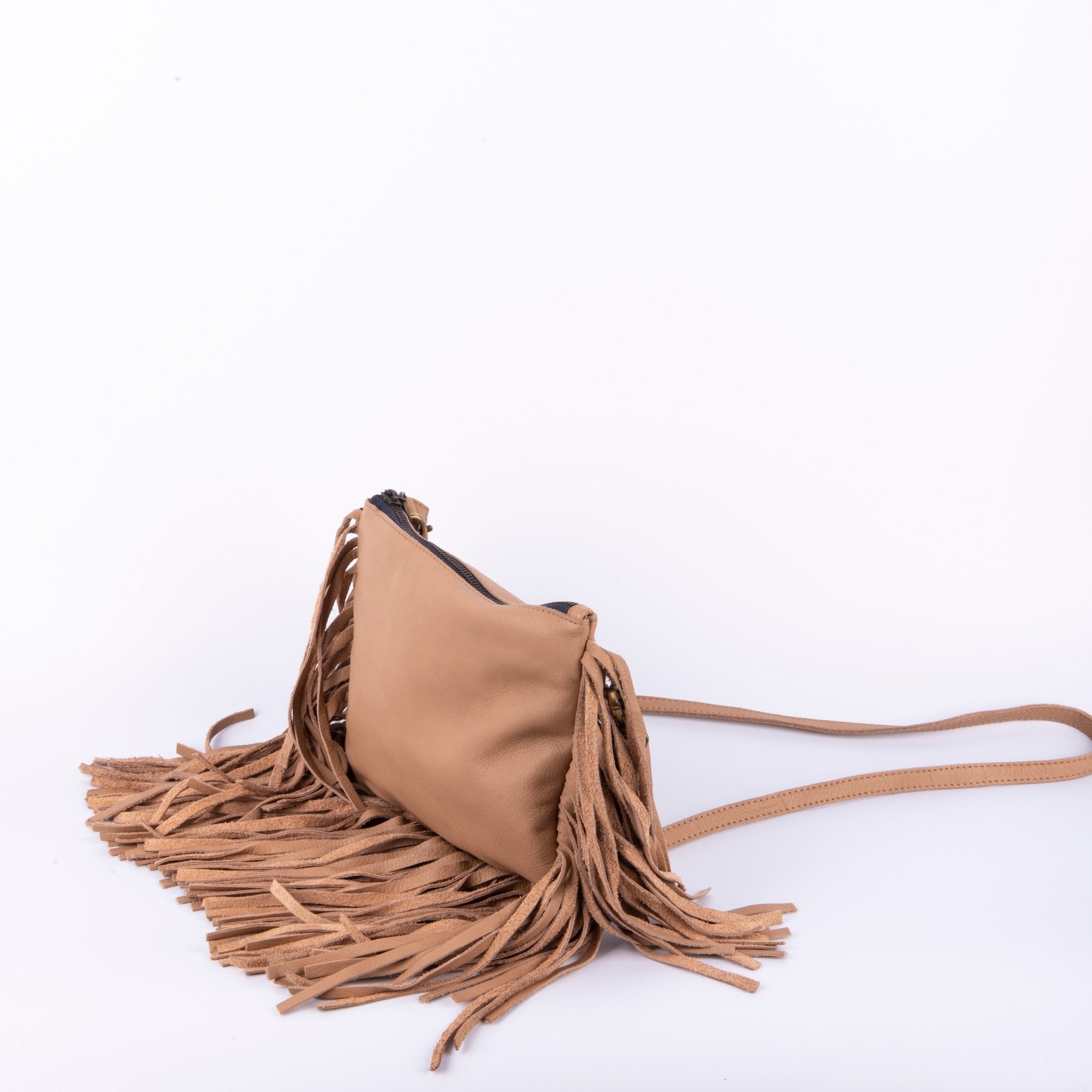 Sissy mousse nocciola - pochette a tracolla in pelle beige - Marta Ray
