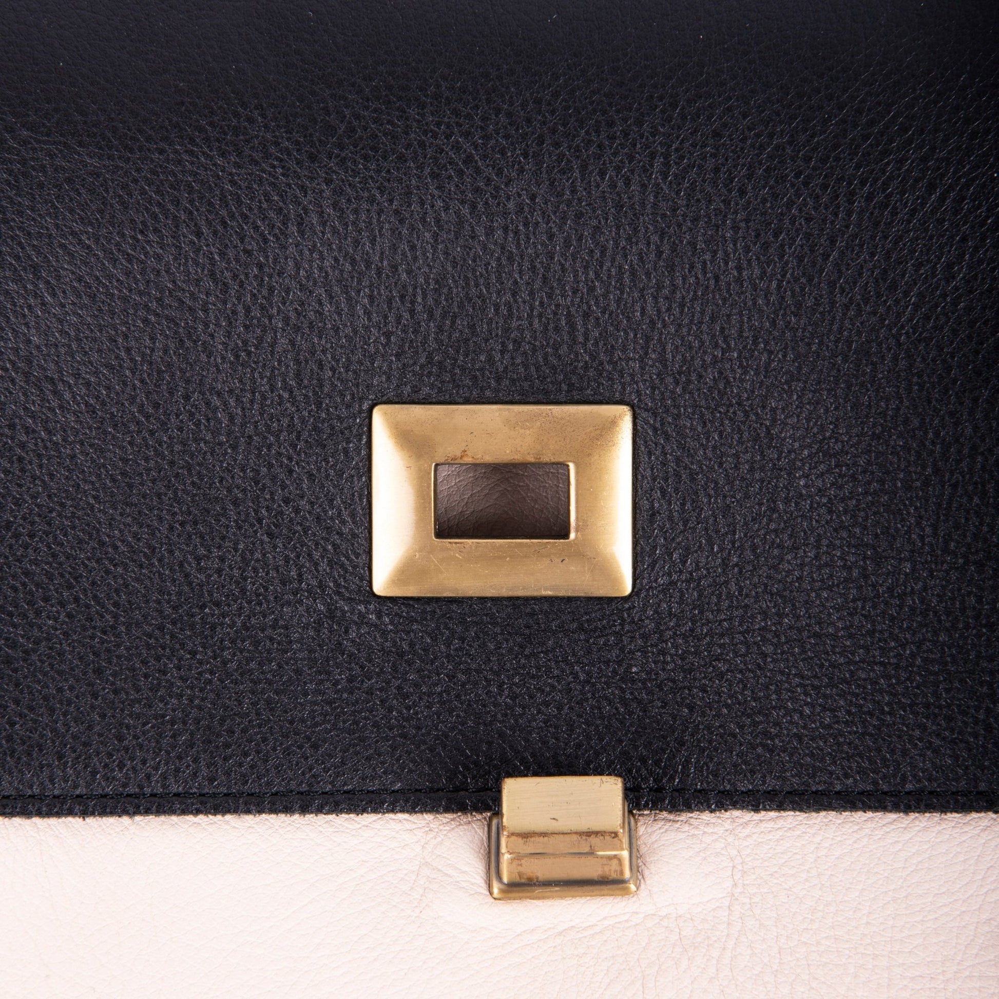 Stacy multicolor mousse nero + latte macchiato - borsa cartella grande a tracolla nera e bianca - Marta Ray