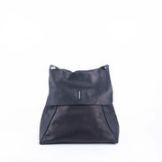 Stella cerato nero - borsa shopping in pelle nera - Marta Ray