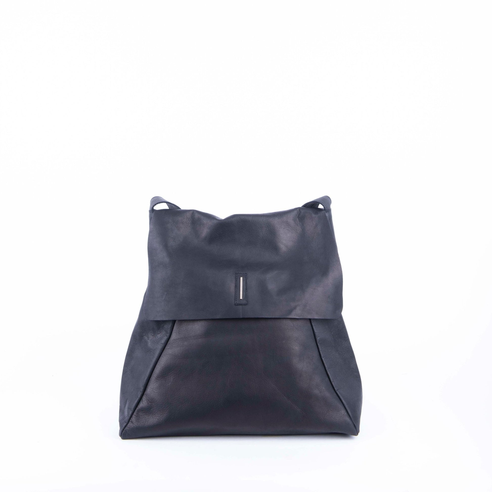 Stella cerato nero - borsa shopping in pelle nera - Marta Ray