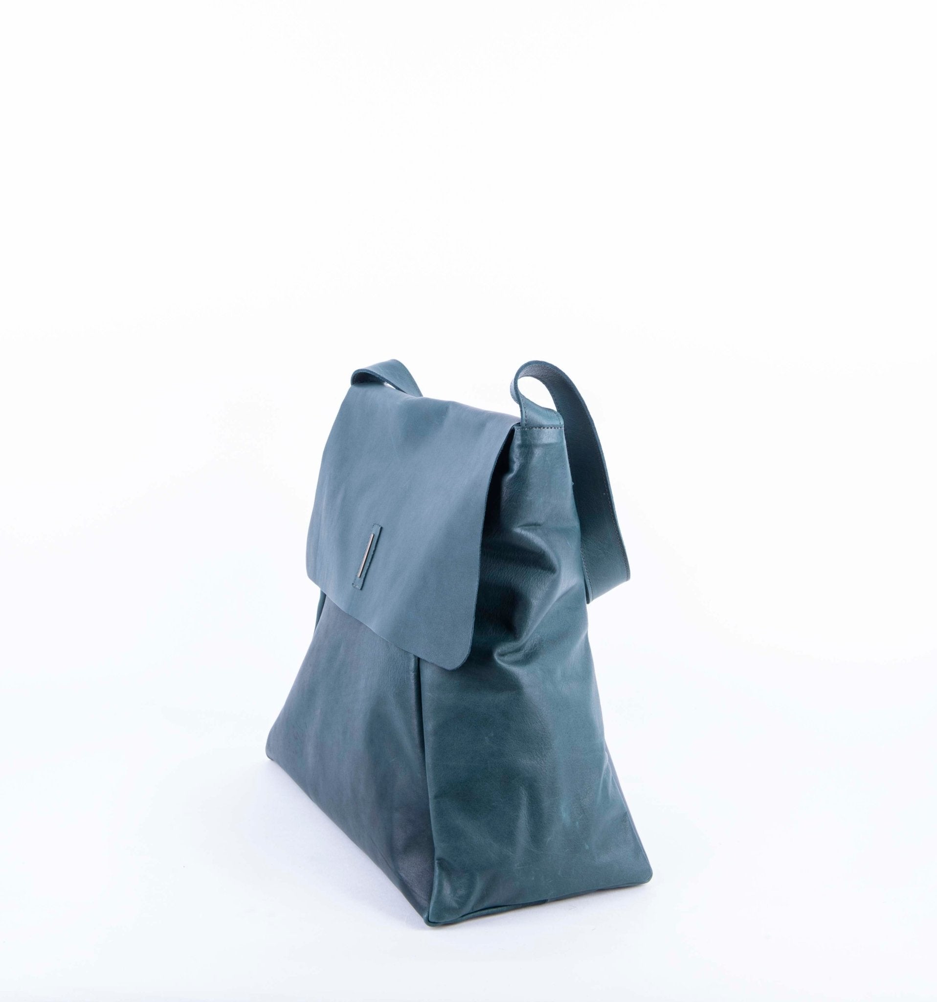 Stella mousse cardo marino - borsa shopping in pelle verde - Marta Ray