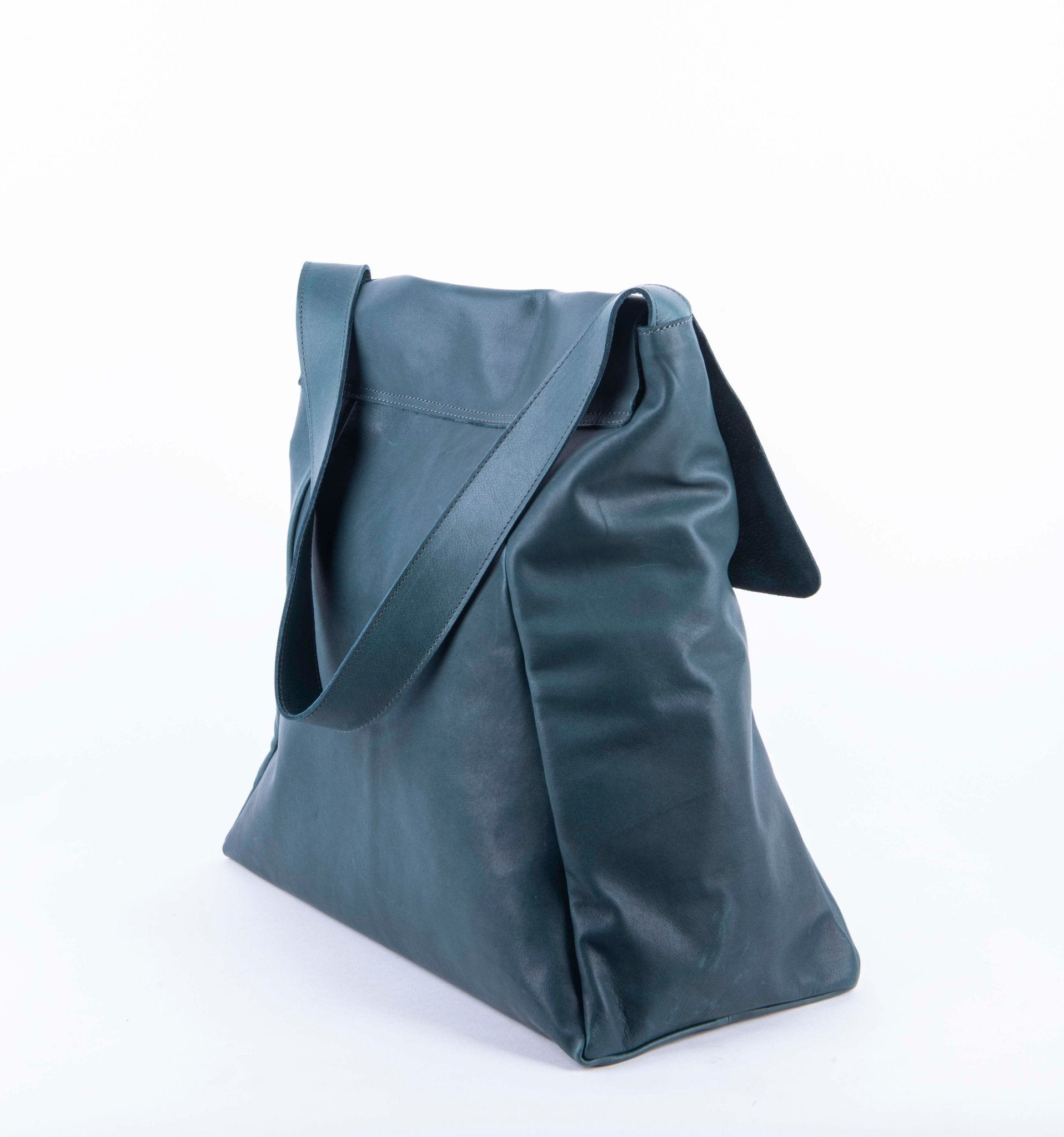 Stella mousse cardo marino - borsa shopping in pelle verde - Marta Ray