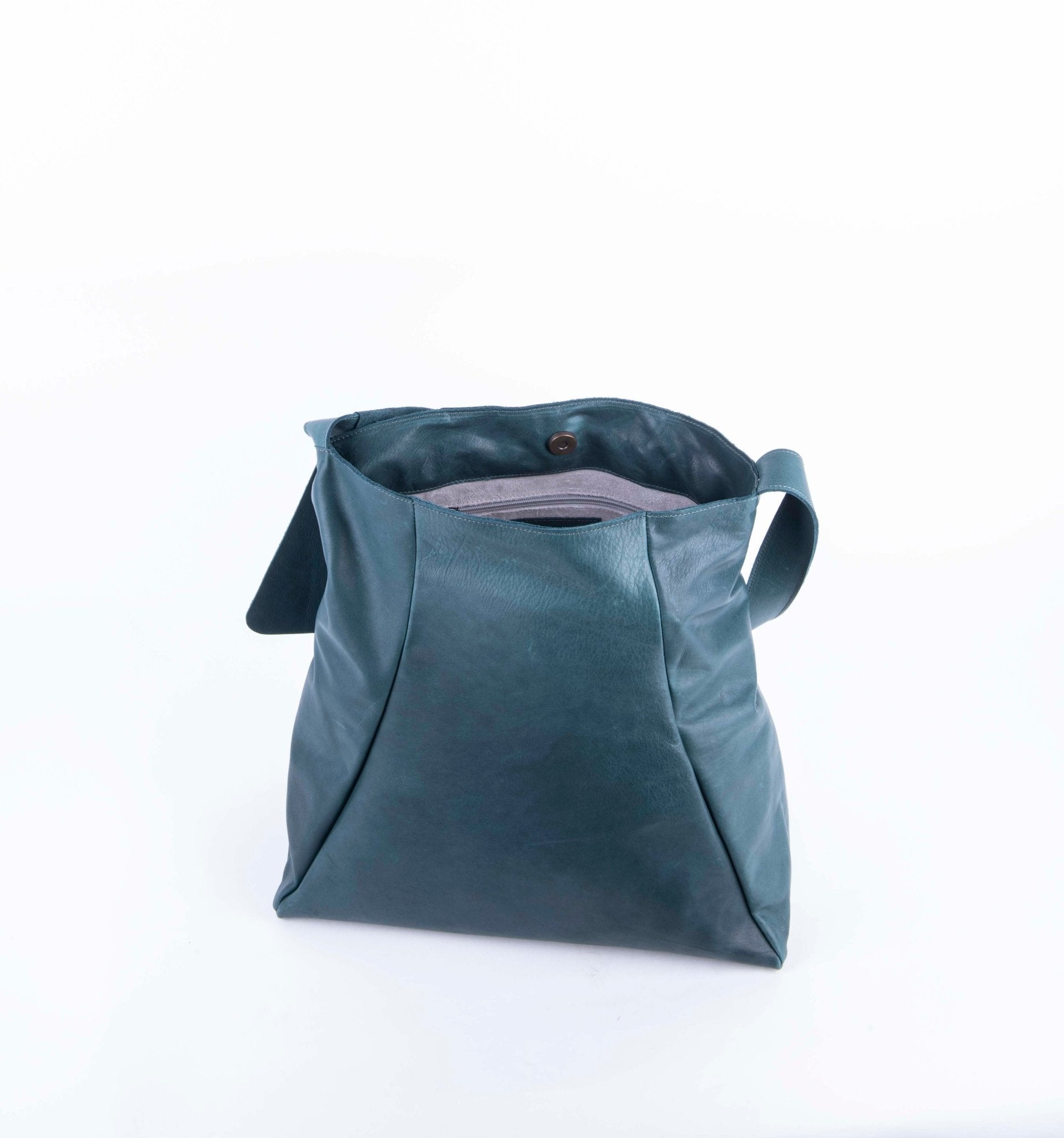 Stella mousse cardo marino - borsa shopping in pelle verde - Marta Ray