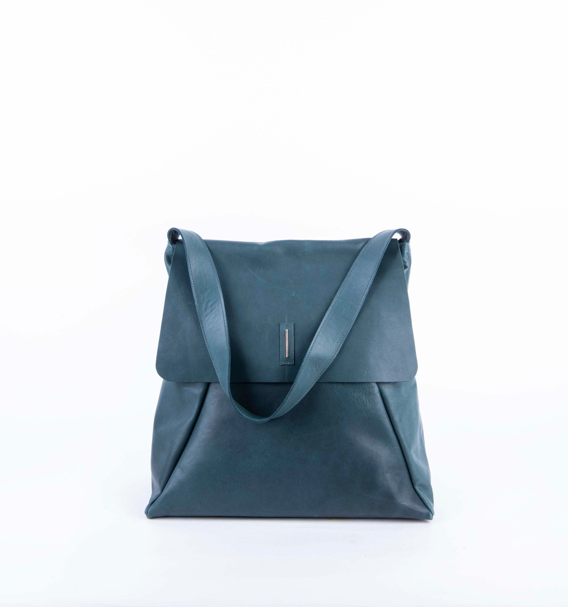 Stella mousse cardo marino - borsa shopping in pelle verde - Marta Ray