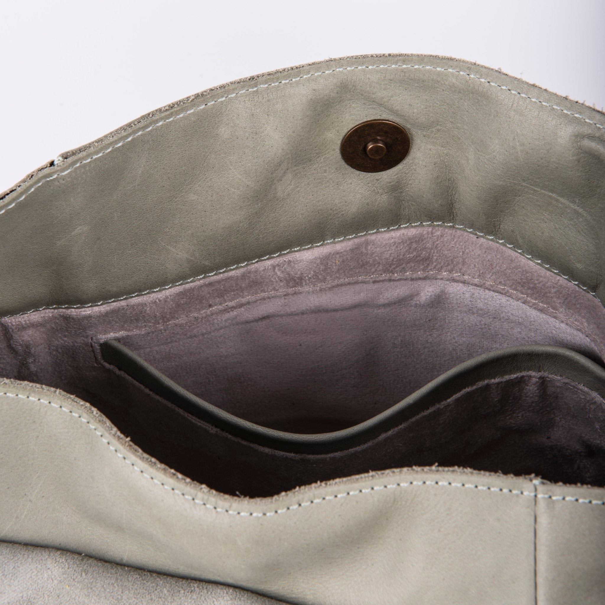 Stella mousse edera - borsa in spalla in pelle verde - Marta Ray