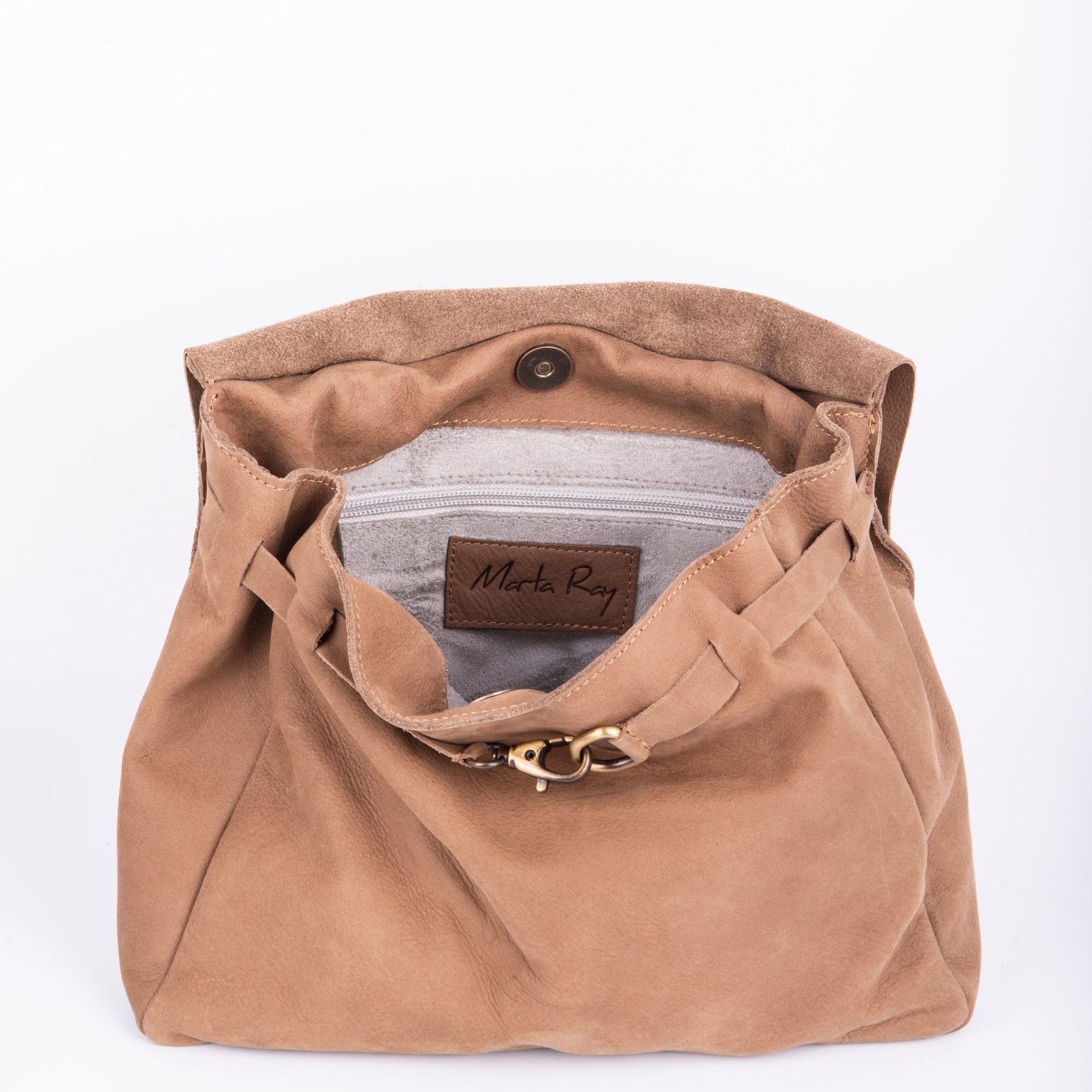 Sue long beach fango - borsa piccola a tracolla in pelle beige - Marta Ray