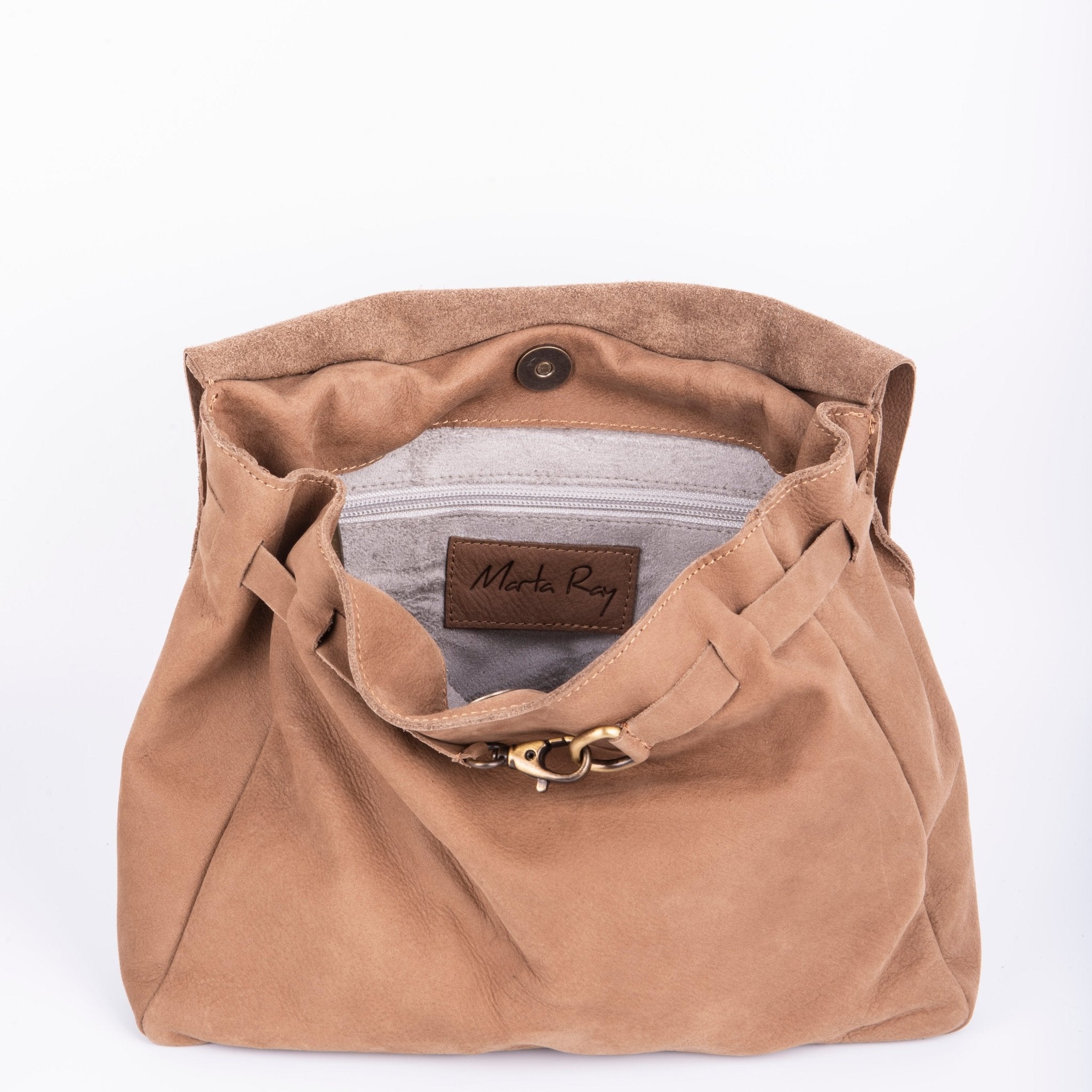 Sue long beach fango - borsa piccola a tracolla in pelle beige - Marta Ray