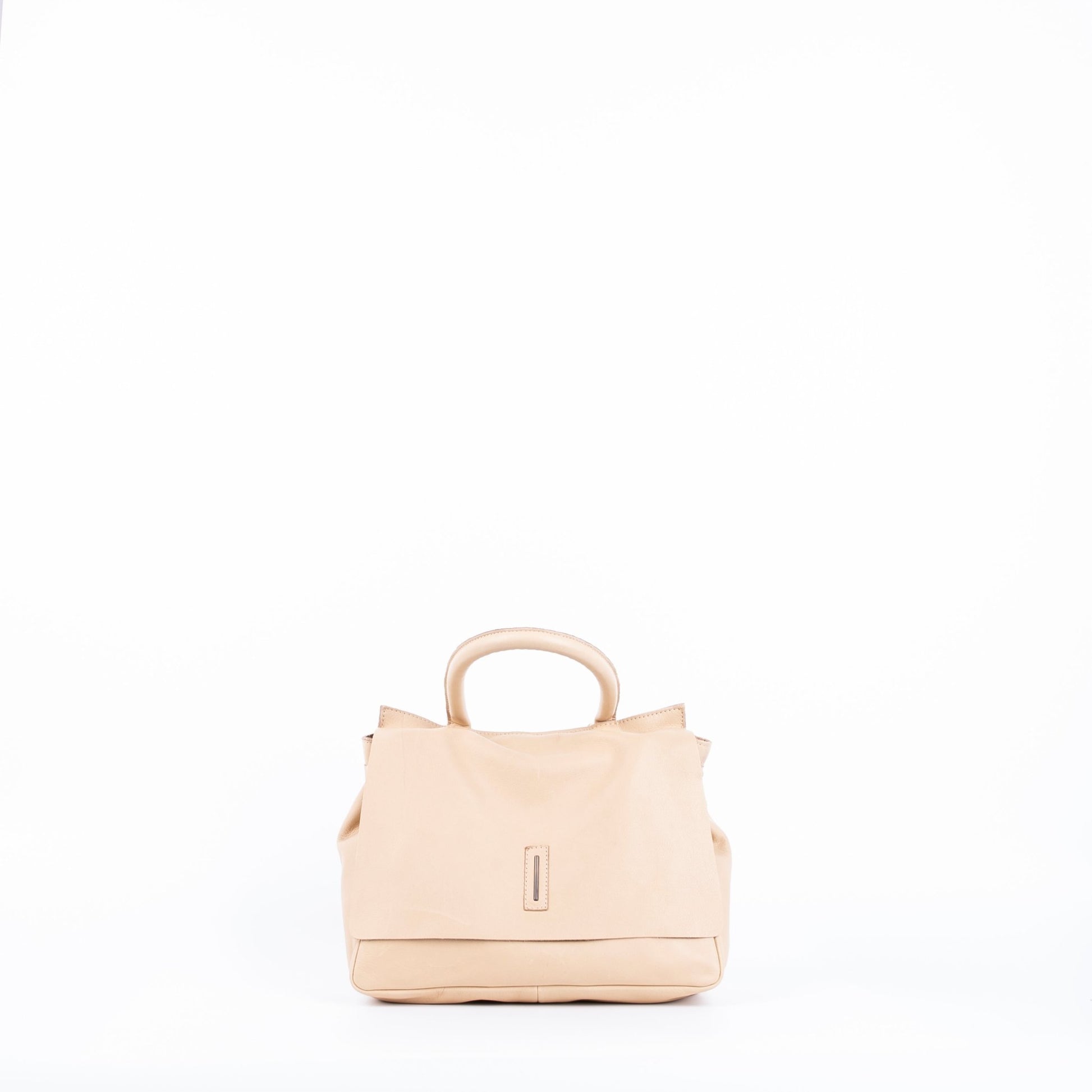 Sue mousse corda - borsa piccola a tracolla in pelle beige - Marta Ray