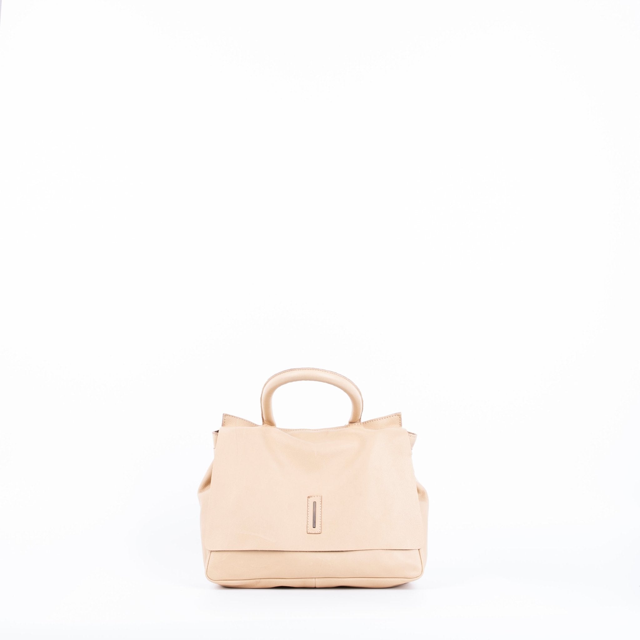 Sue mousse corda - borsa piccola a tracolla in pelle beige - Marta Ray