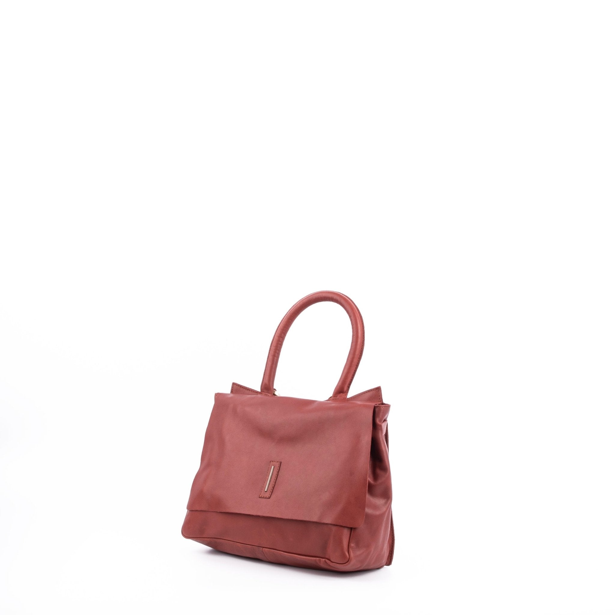 Sue mousse cuoio inglese - borsa piccola a tracolla in pelle marrone - Marta Ray