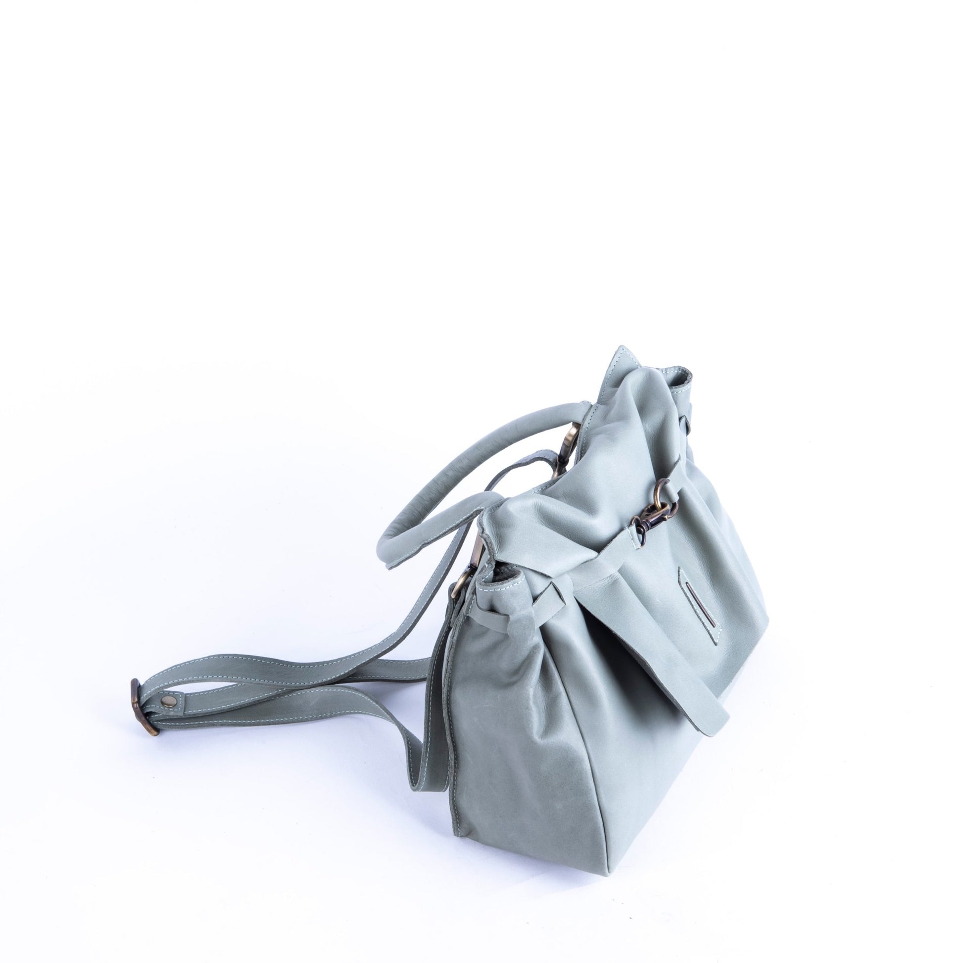 Sue mousse edera - borsa piccola a tracolla in pelle verde - Marta Ray