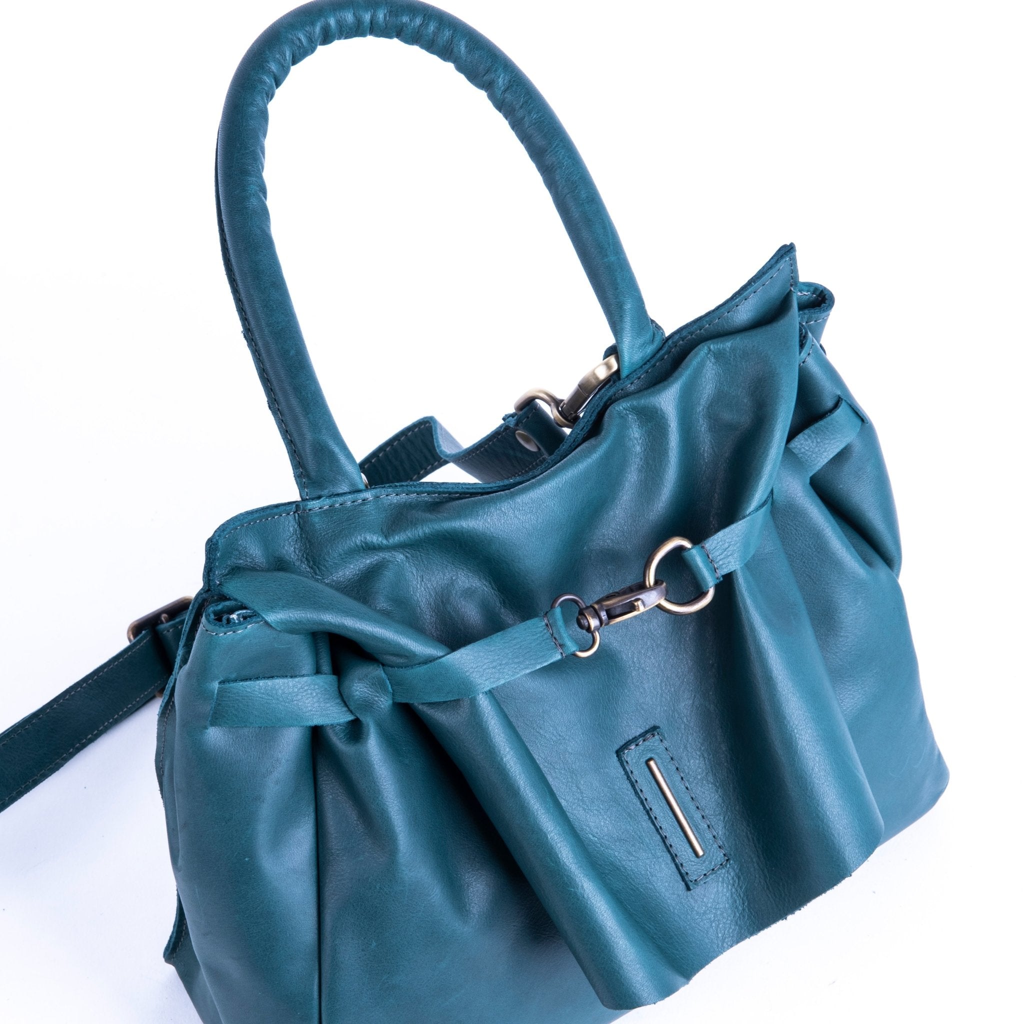 Sue mousse ottanio - borsa piccola a tracolla in pelle blu - Marta Ray