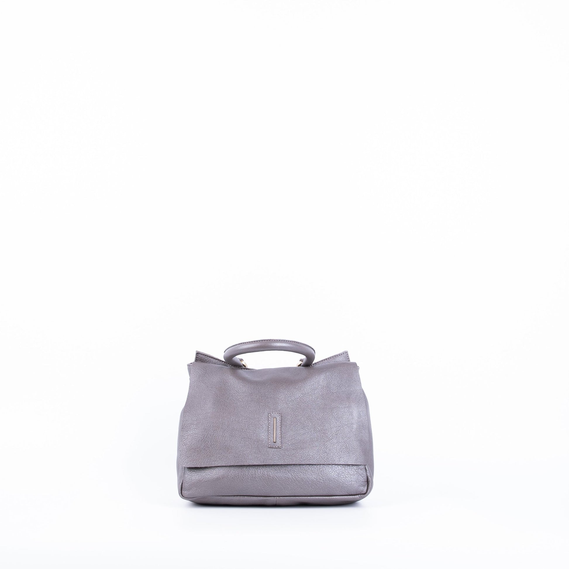 Sue mousse perlato smog silver - borsa piccola a tracolla in pelle grigia - Marta Ray