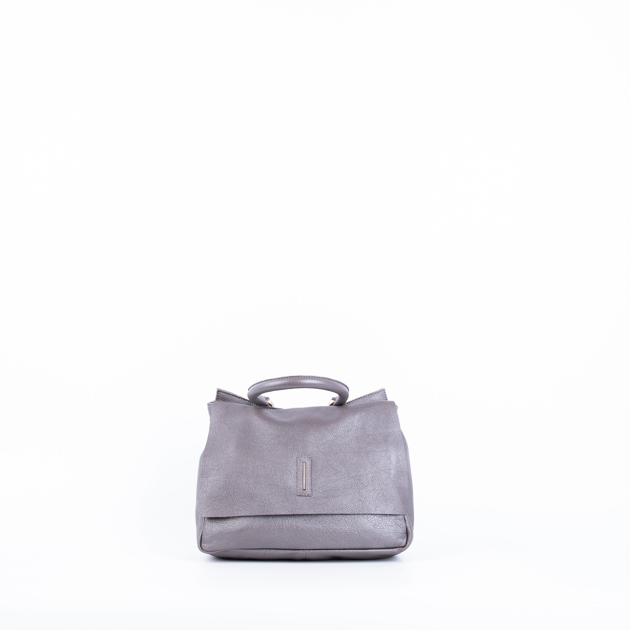 Sue mousse perlato smog silver - borsa piccola a tracolla in pelle grigia - Marta Ray