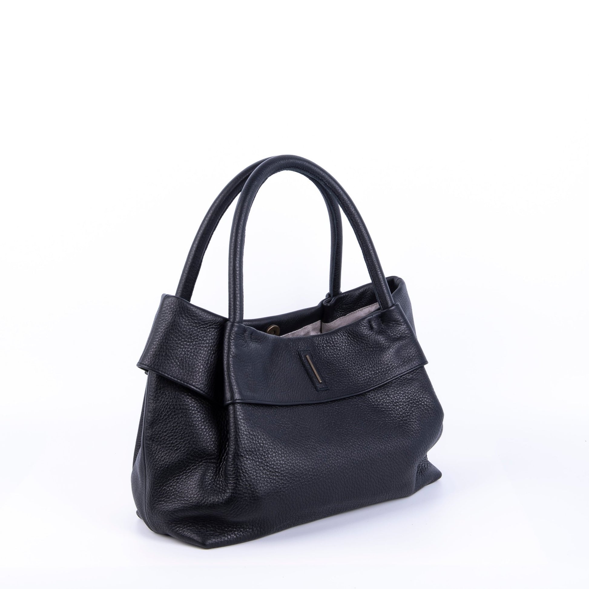 Suela bull nero - borsa a spalla morbida pelle nera - Marta Ray