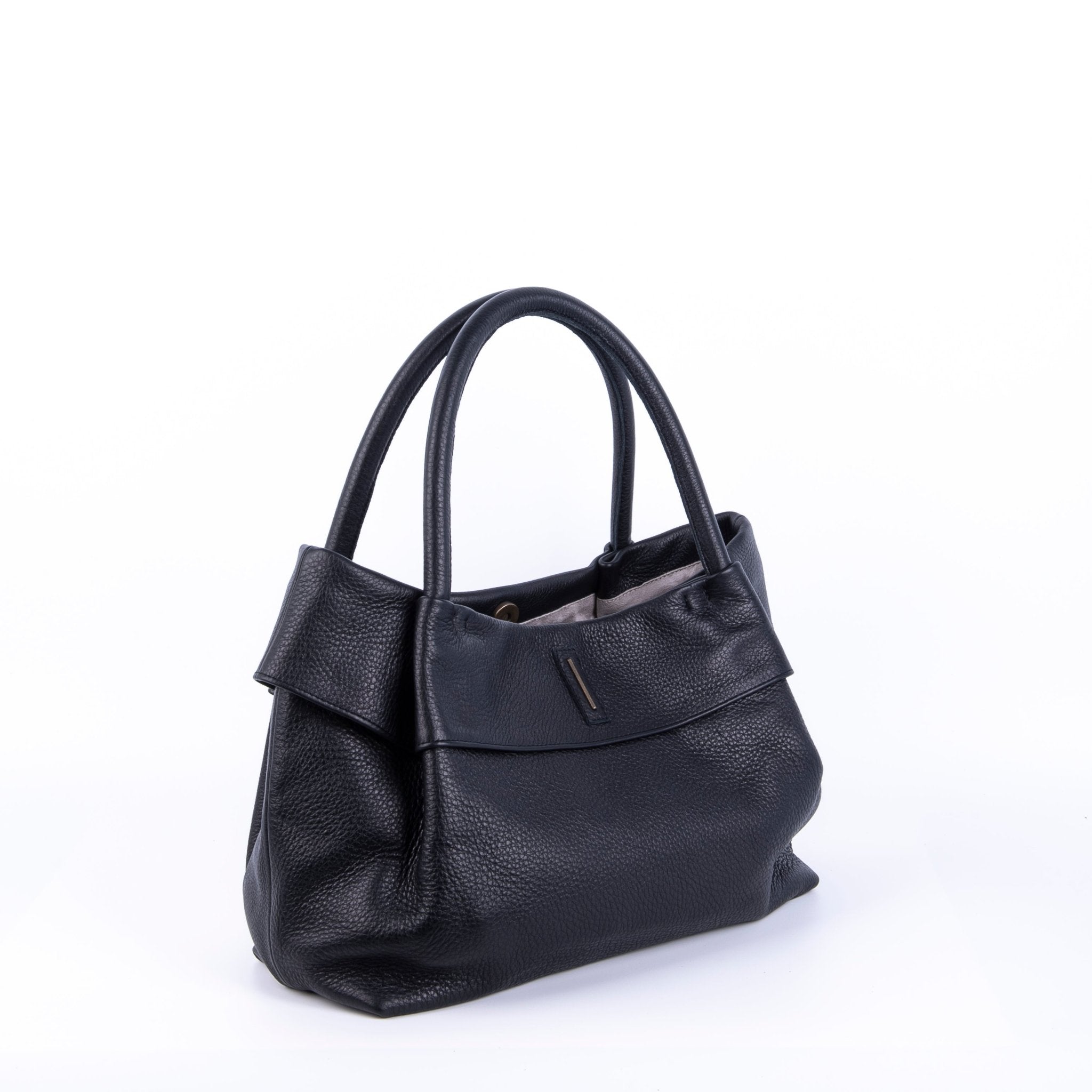 Suela bull nero - borsa a spalla morbida pelle nera - Marta Ray