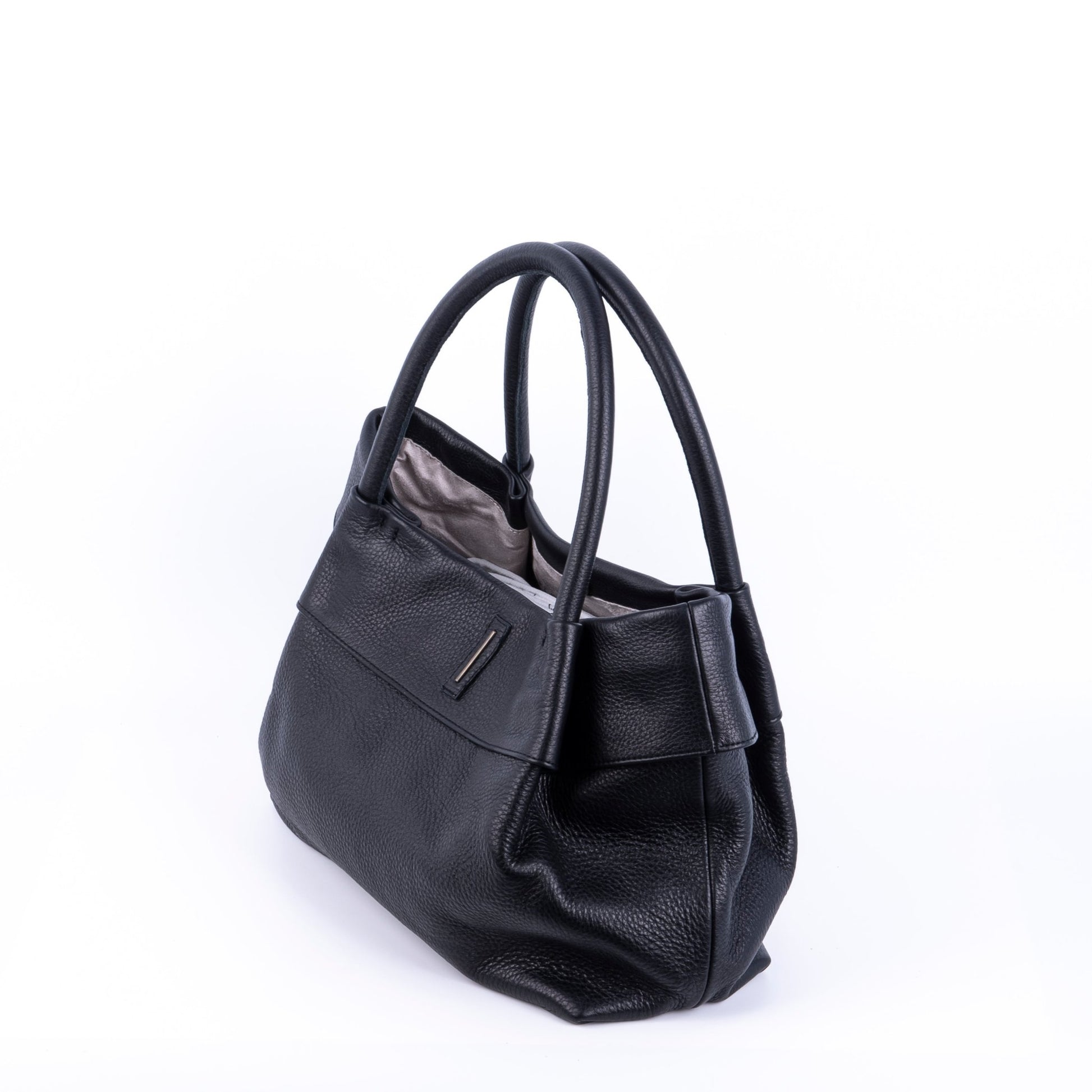Suela bull nero - borsa a spalla morbida pelle nera - Marta Ray