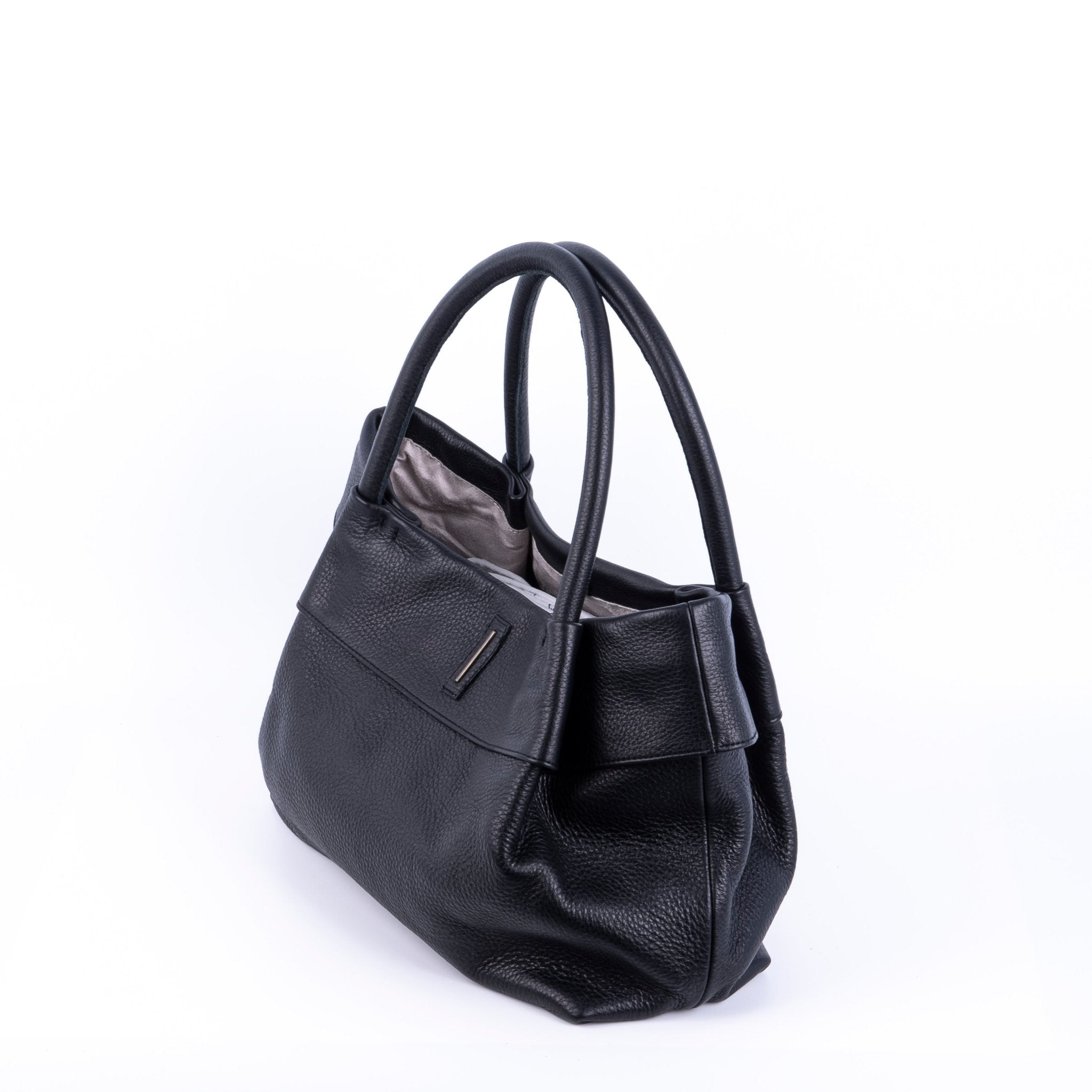 Suela bull nero - borsa a spalla morbida pelle nera - Marta Ray