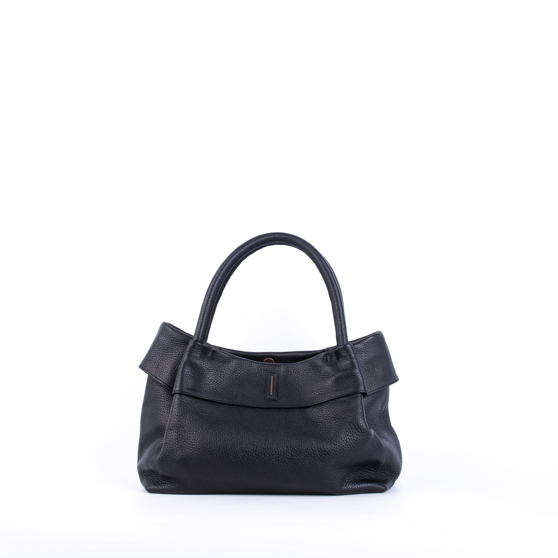 Suela bull nero - borsa a spalla morbida pelle nera - Marta Ray