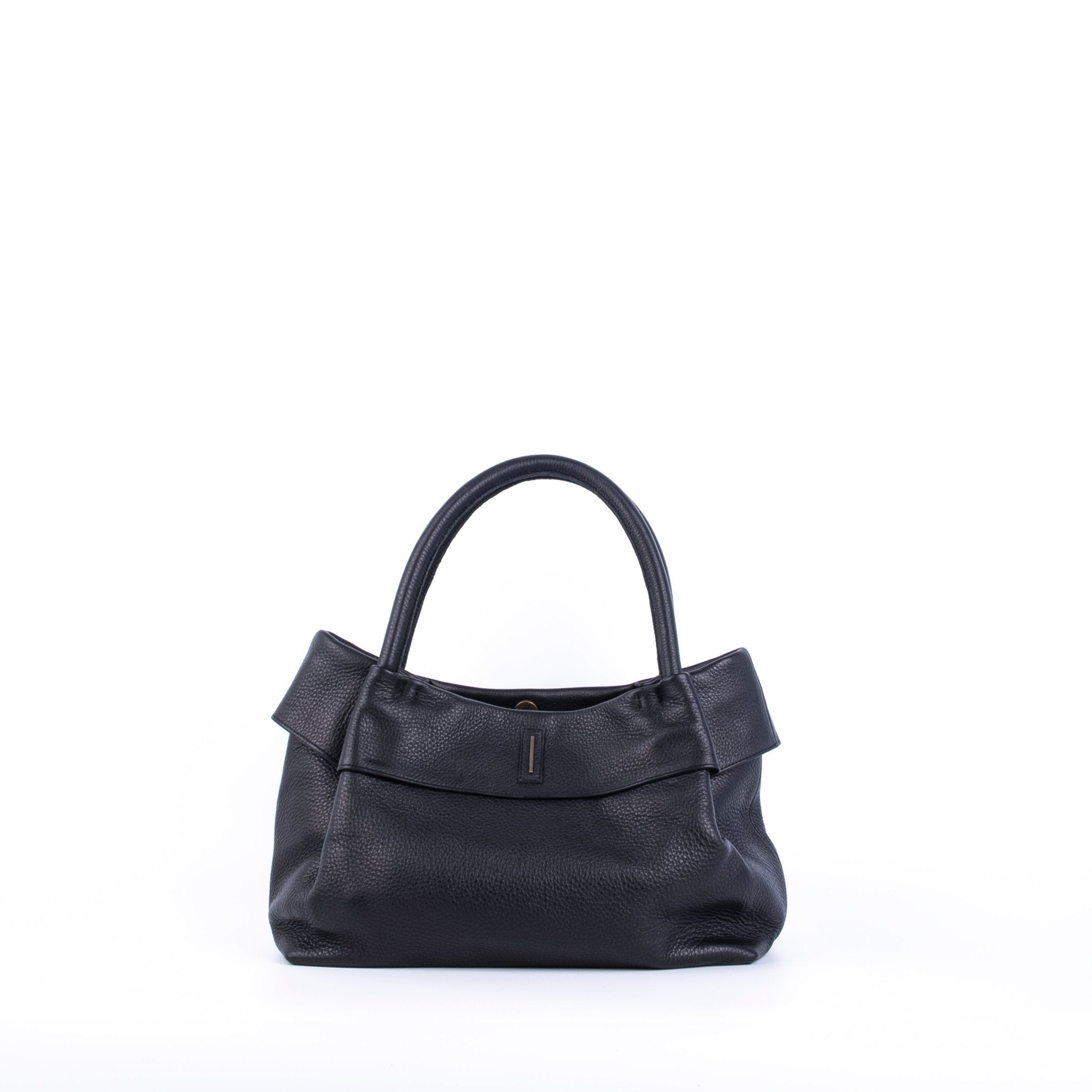Suela bull nero - borsa a spalla morbida pelle nera - Marta Ray