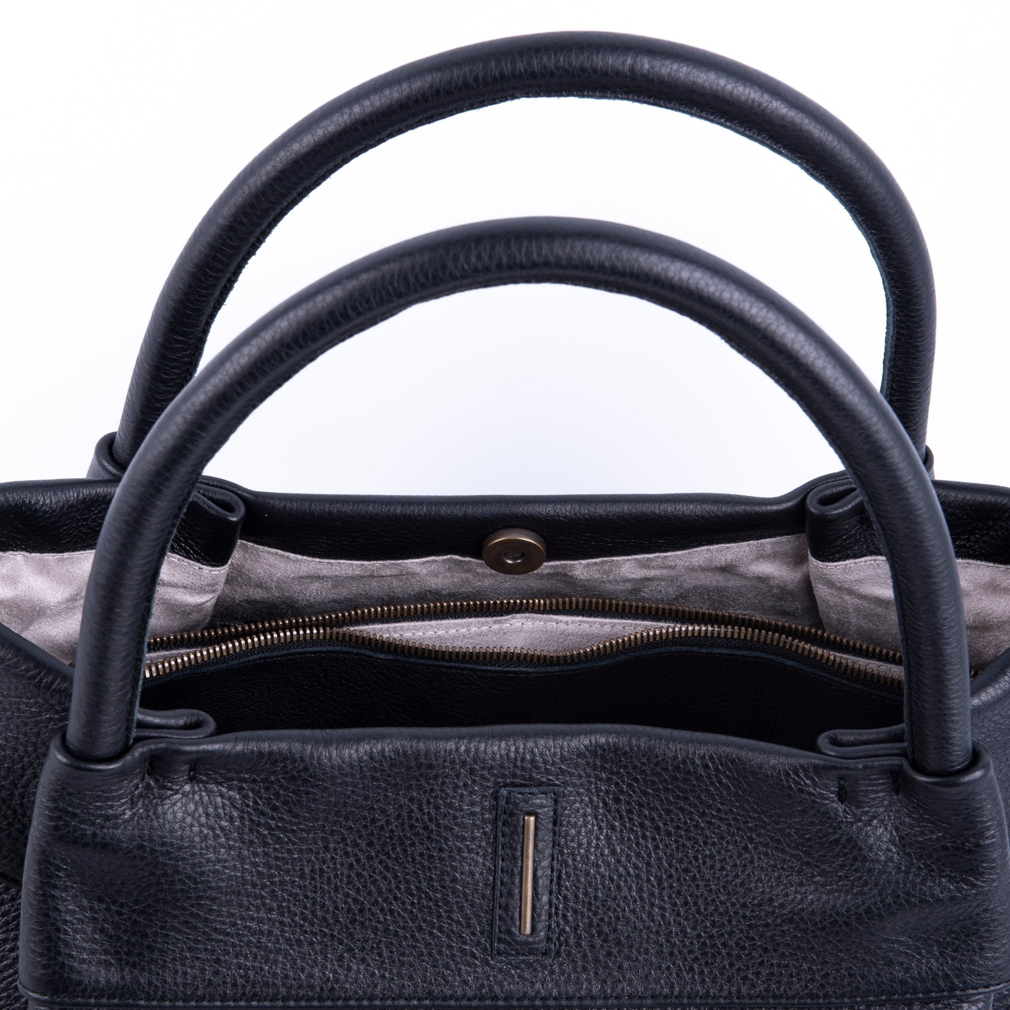 Suela bull nero - borsa a spalla morbida pelle nera - Marta Ray