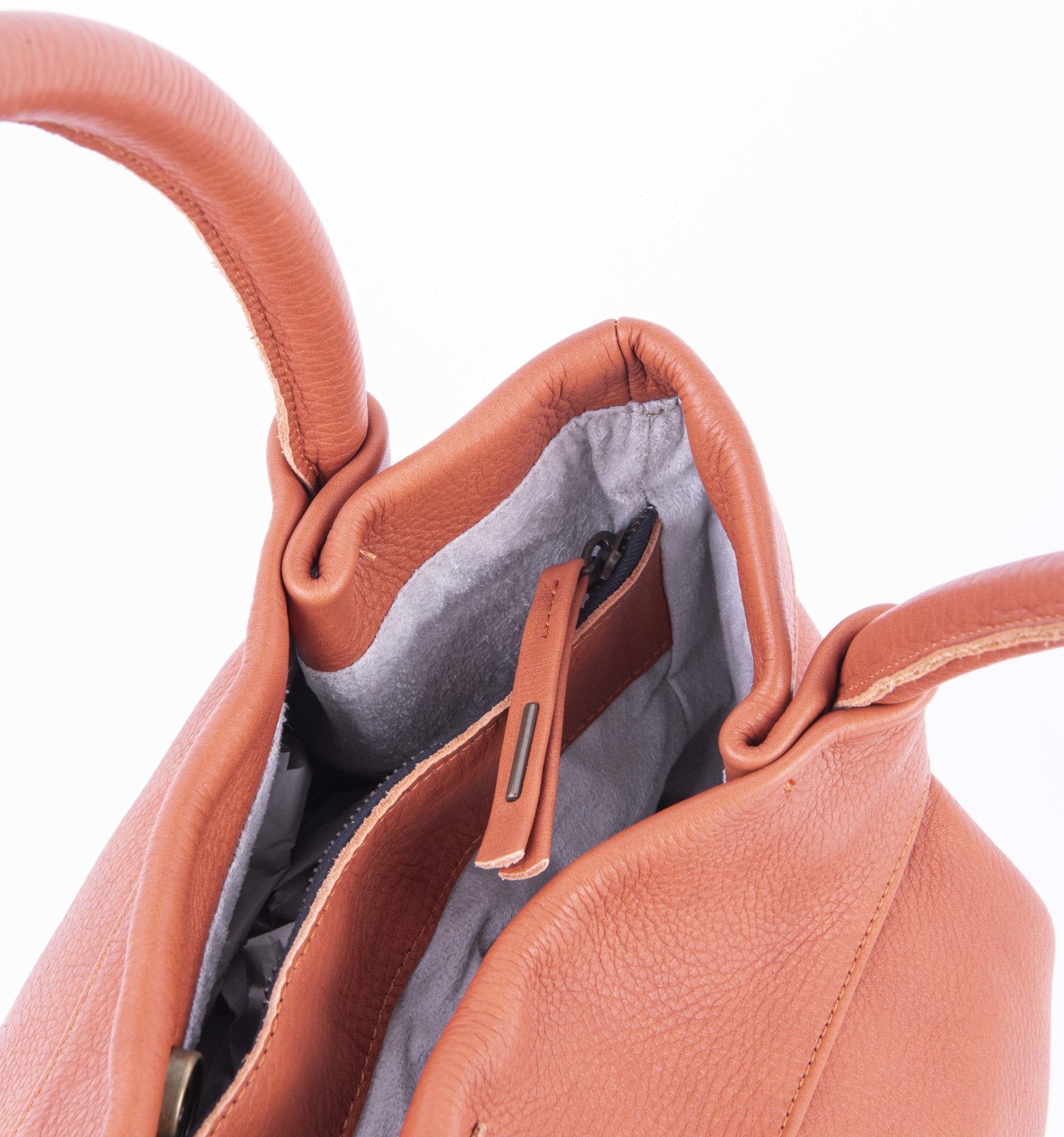 Suela bull zucca - borsa a spalla morbida pelle arancione - Marta Ray