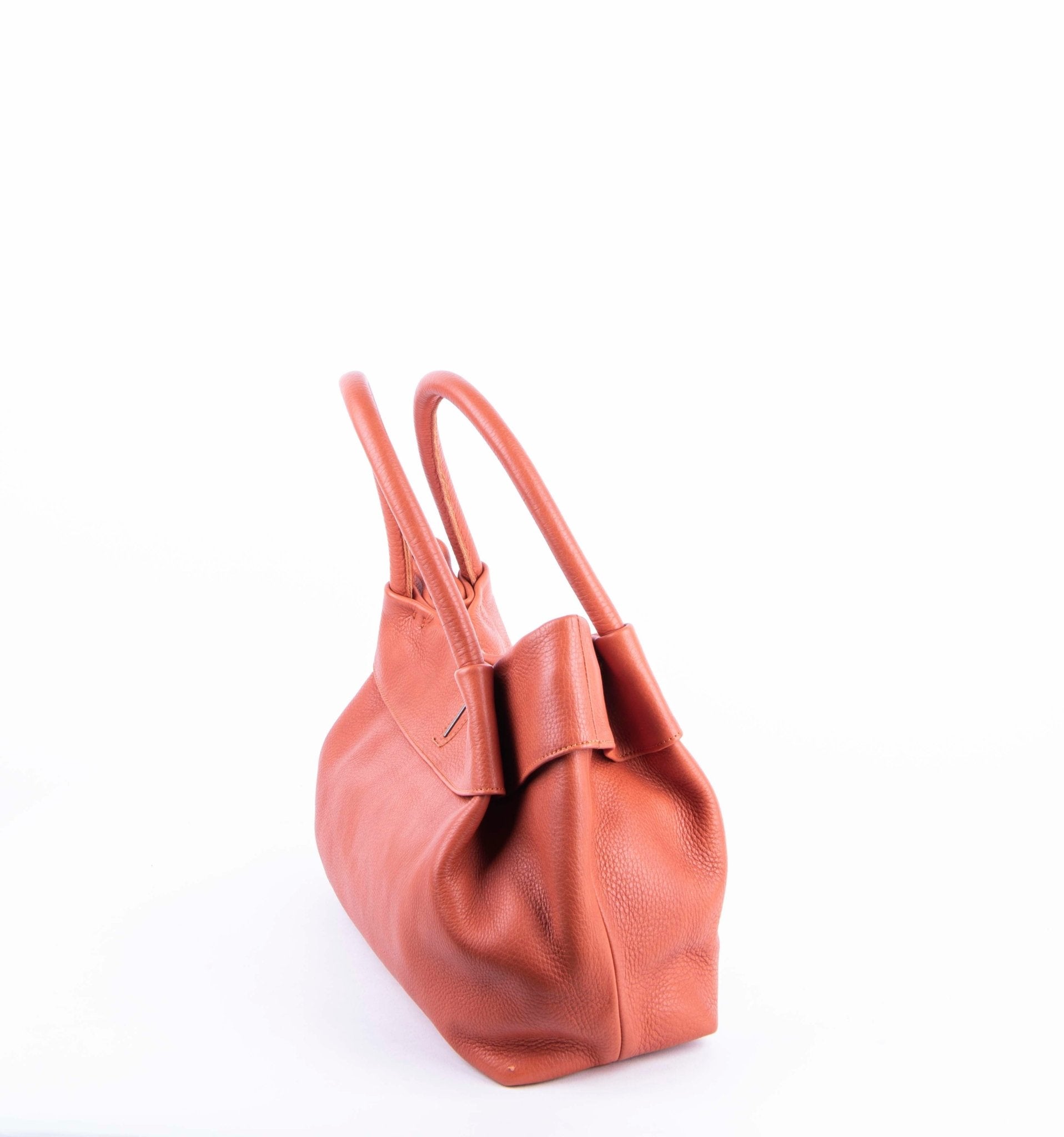 Suela bull zucca - borsa a spalla morbida pelle arancione - Marta Ray