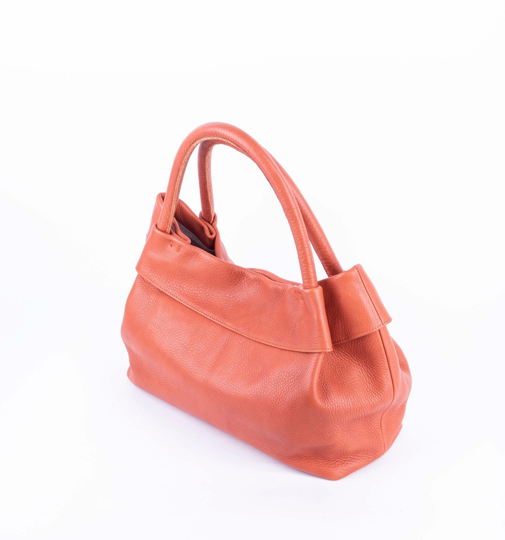Suela bull zucca - borsa a spalla morbida pelle arancione - Marta Ray