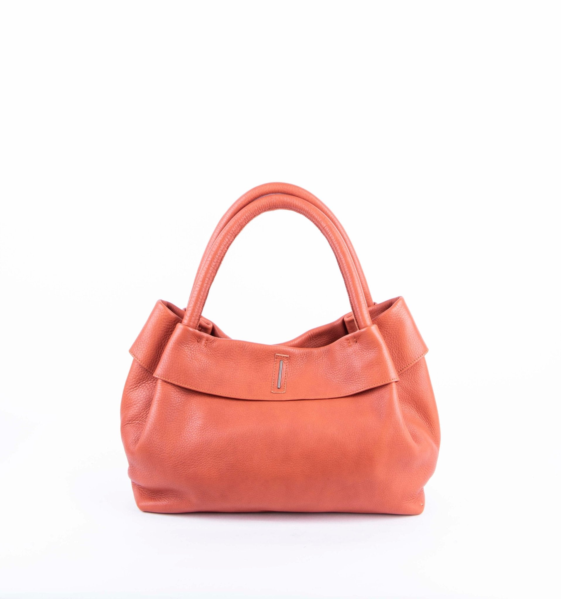 Suela bull zucca - borsa a spalla morbida pelle arancione - Marta Ray