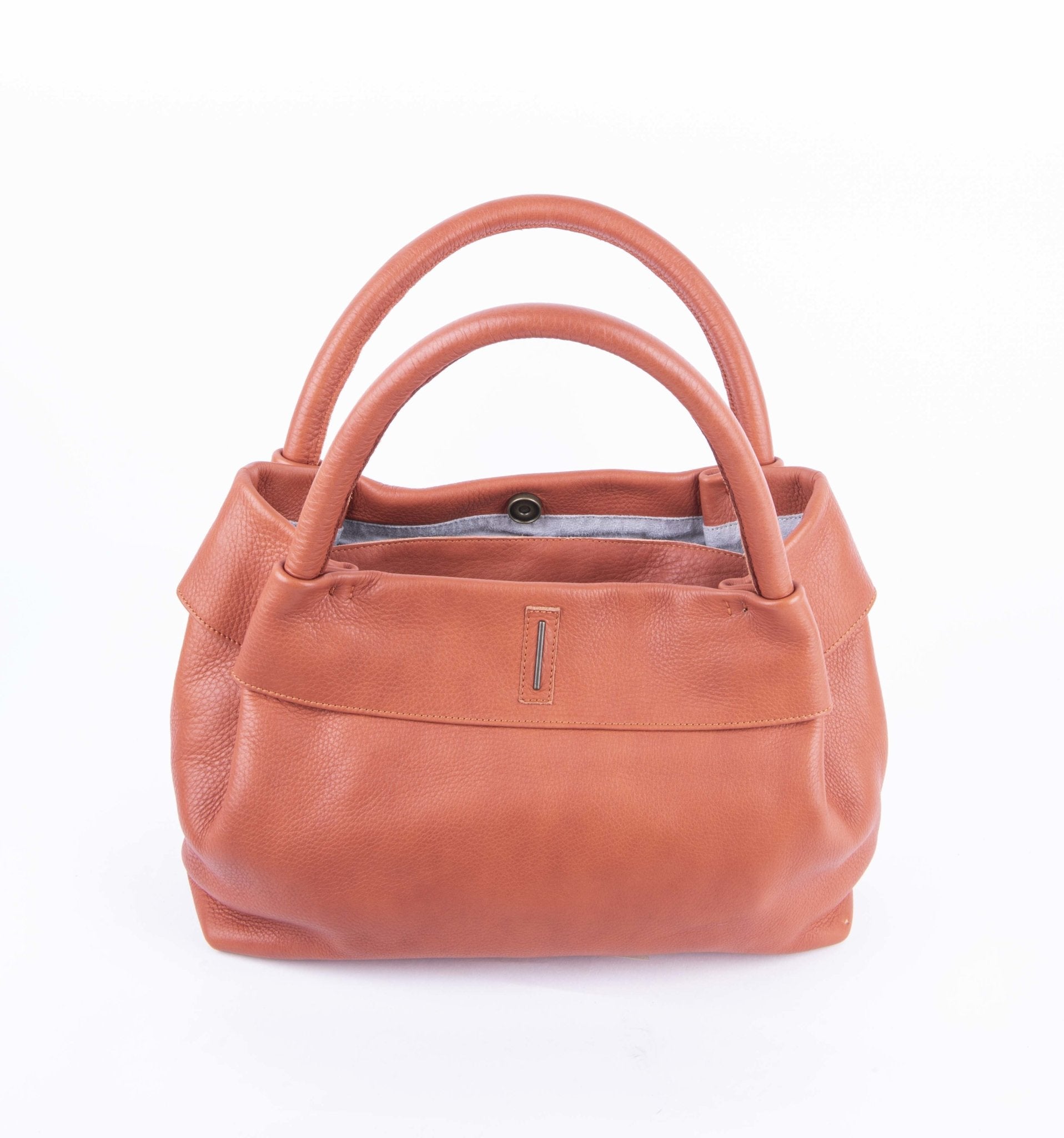 Suela bull zucca - borsa a spalla morbida pelle arancione - Marta Ray