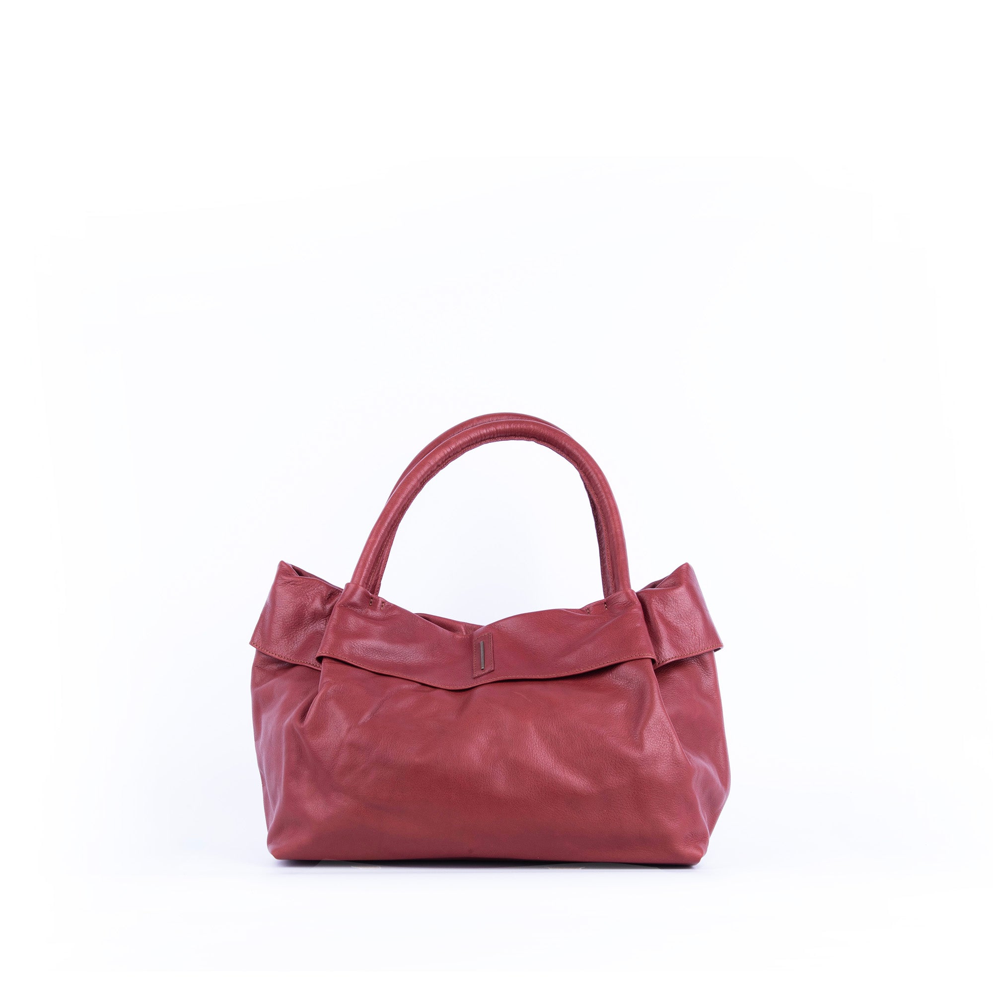 Suela mousse cuoio inglese - borsa a spalla morbida pelle marrone - Marta Ray