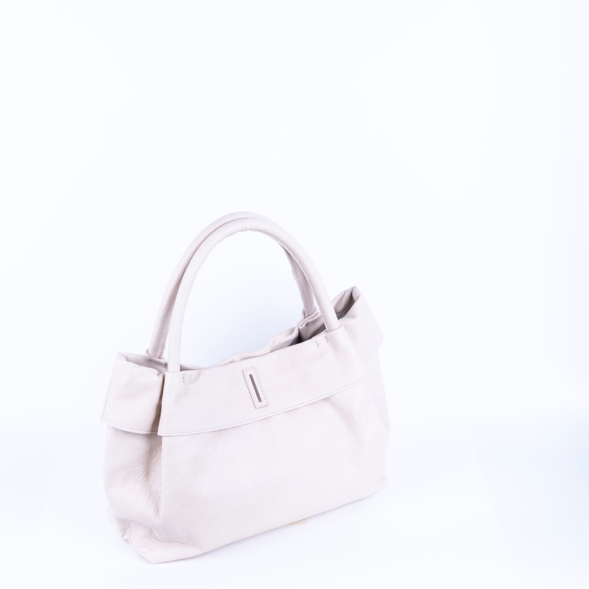 Suela mousse latte macchiato - borsa a spalla morbida pelle bianca - Marta Ray