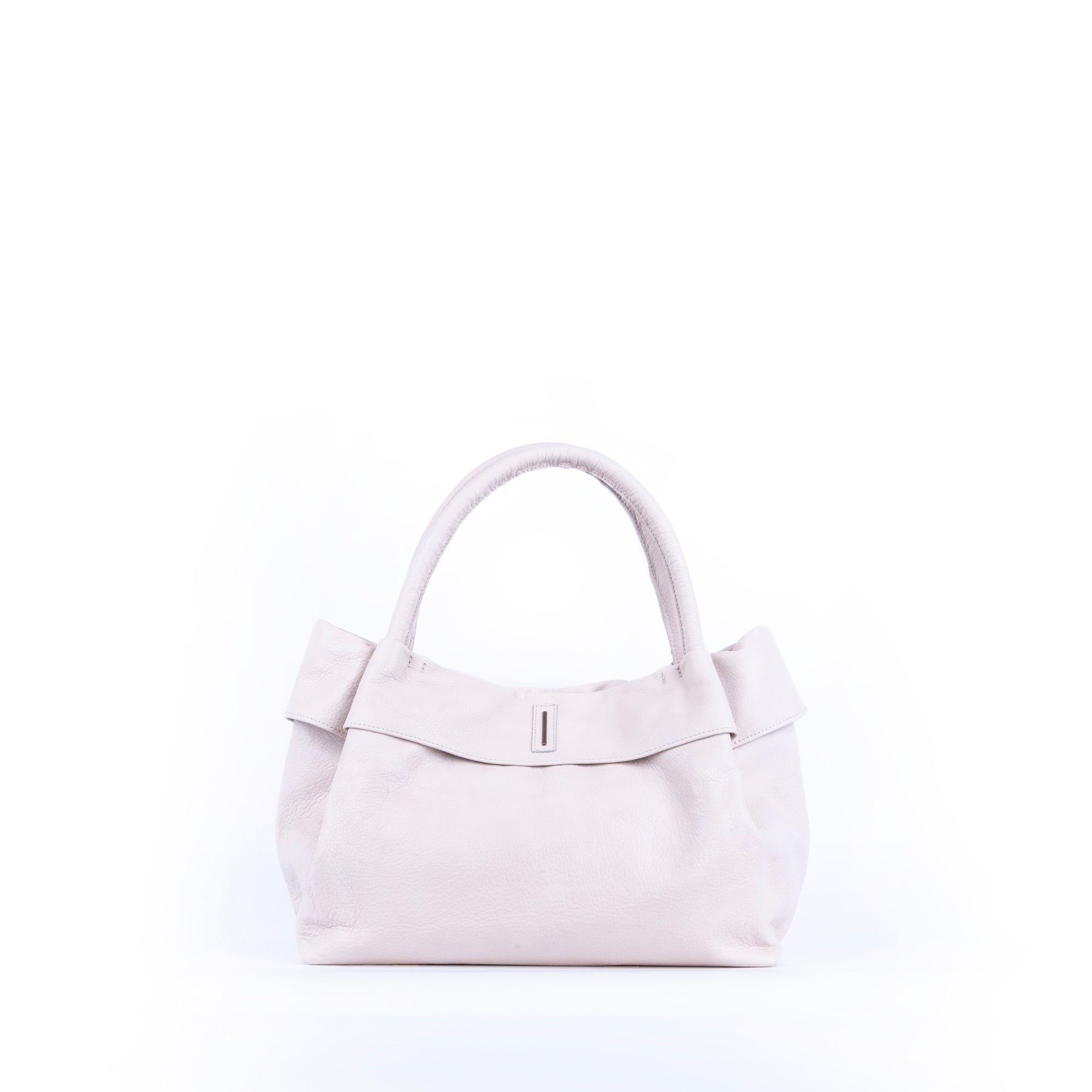 Suela mousse latte macchiato - borsa a spalla morbida pelle bianca - Marta Ray