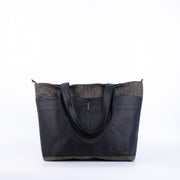 Summer alamat + bull nero - borsa shopping in pelle nera - Marta Ray